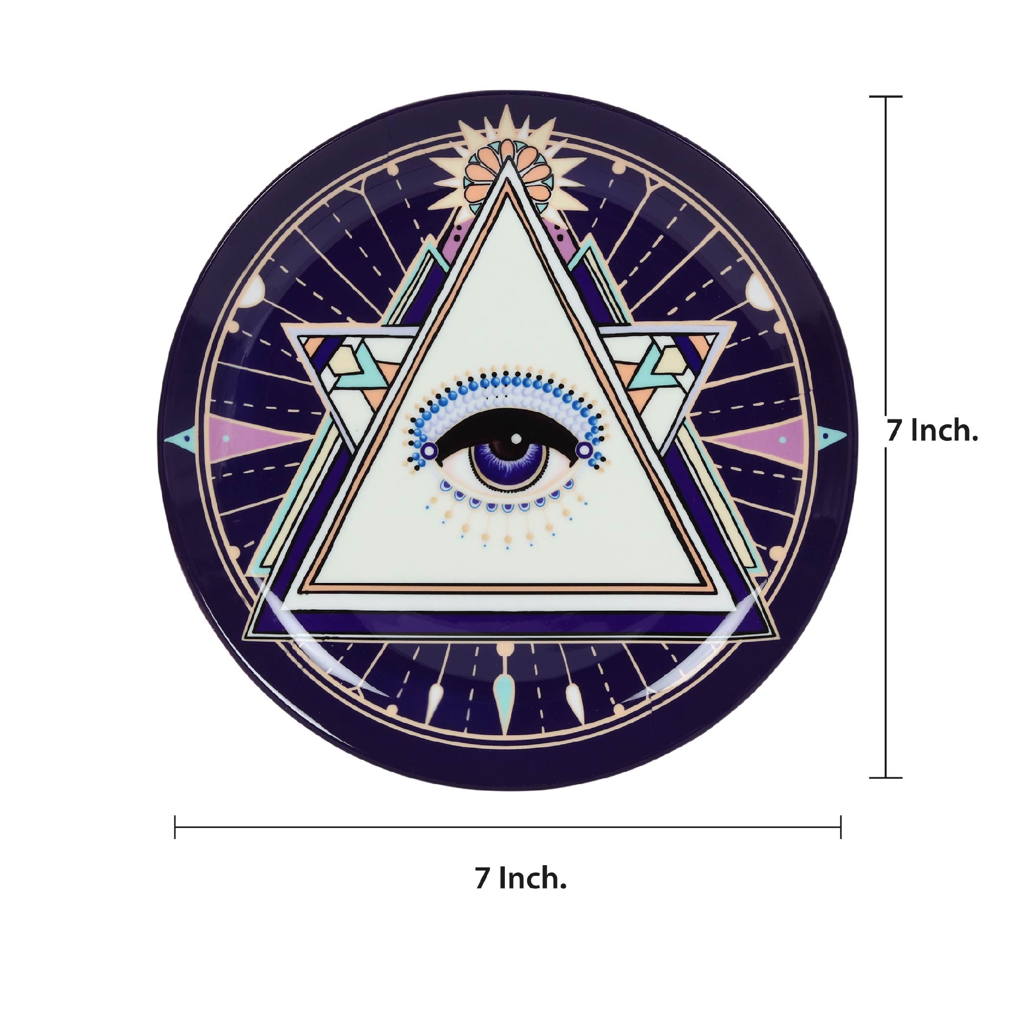 Decorative Wall Plate - Illuminati Evil Eye Series