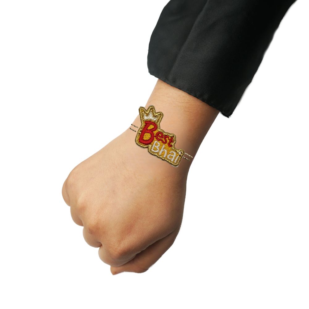 Embroidered Rakhi : Crowned Best Bhai