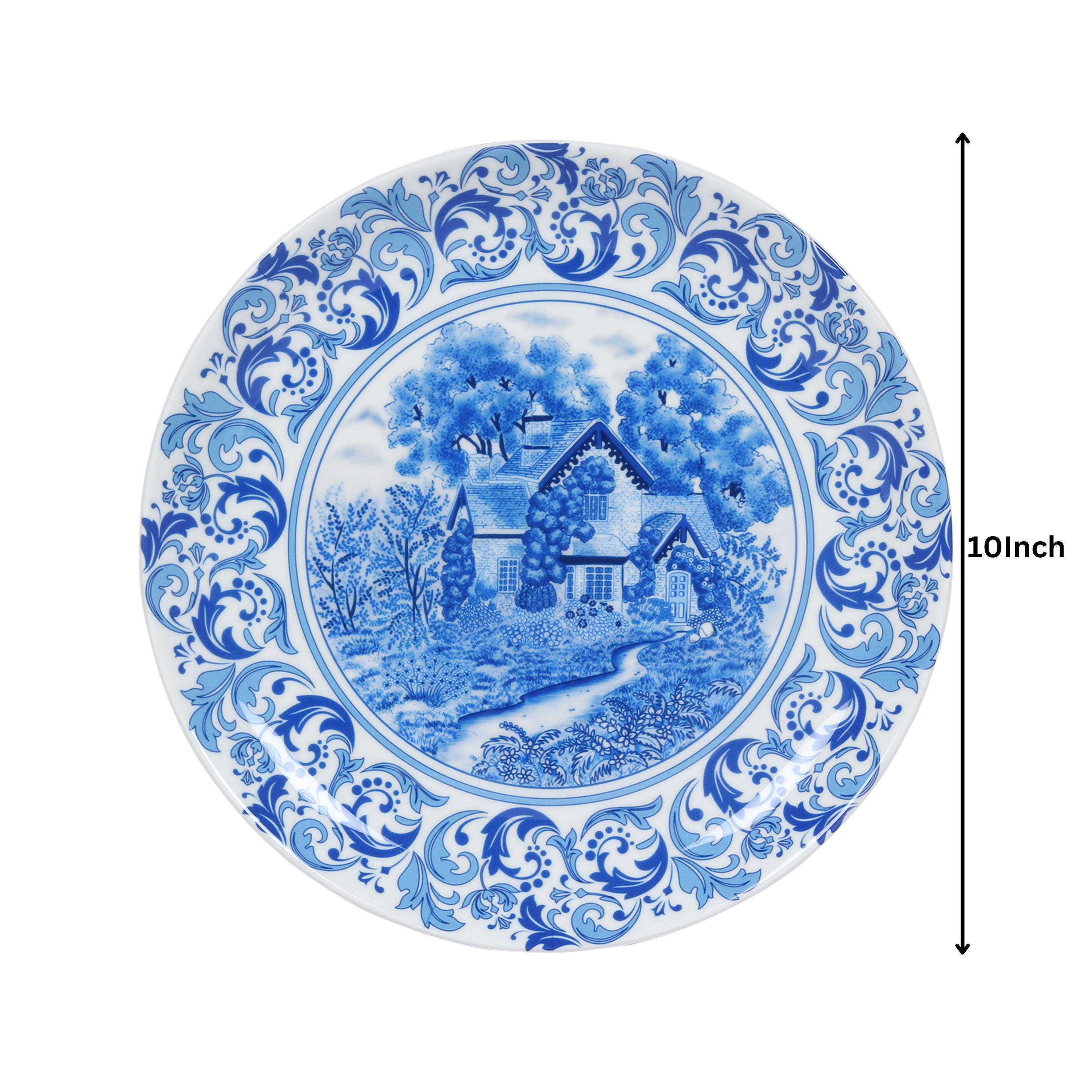 Decorative Wall Plate - Cottage Blue Pottery