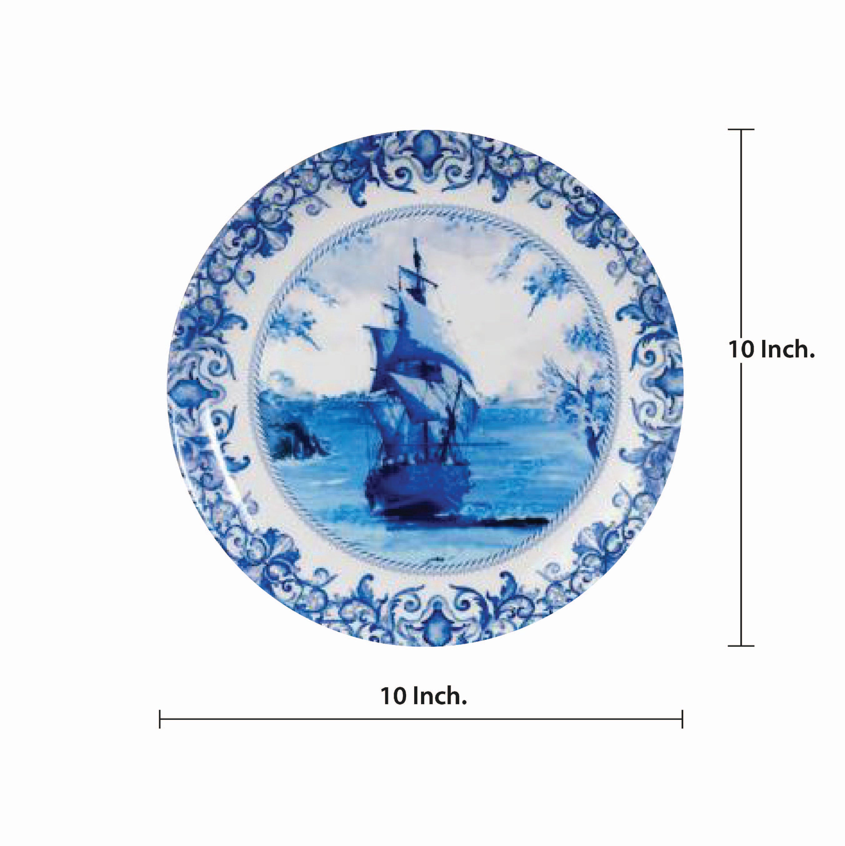 Decorative Wall Plate - Voyage Blue Pottery