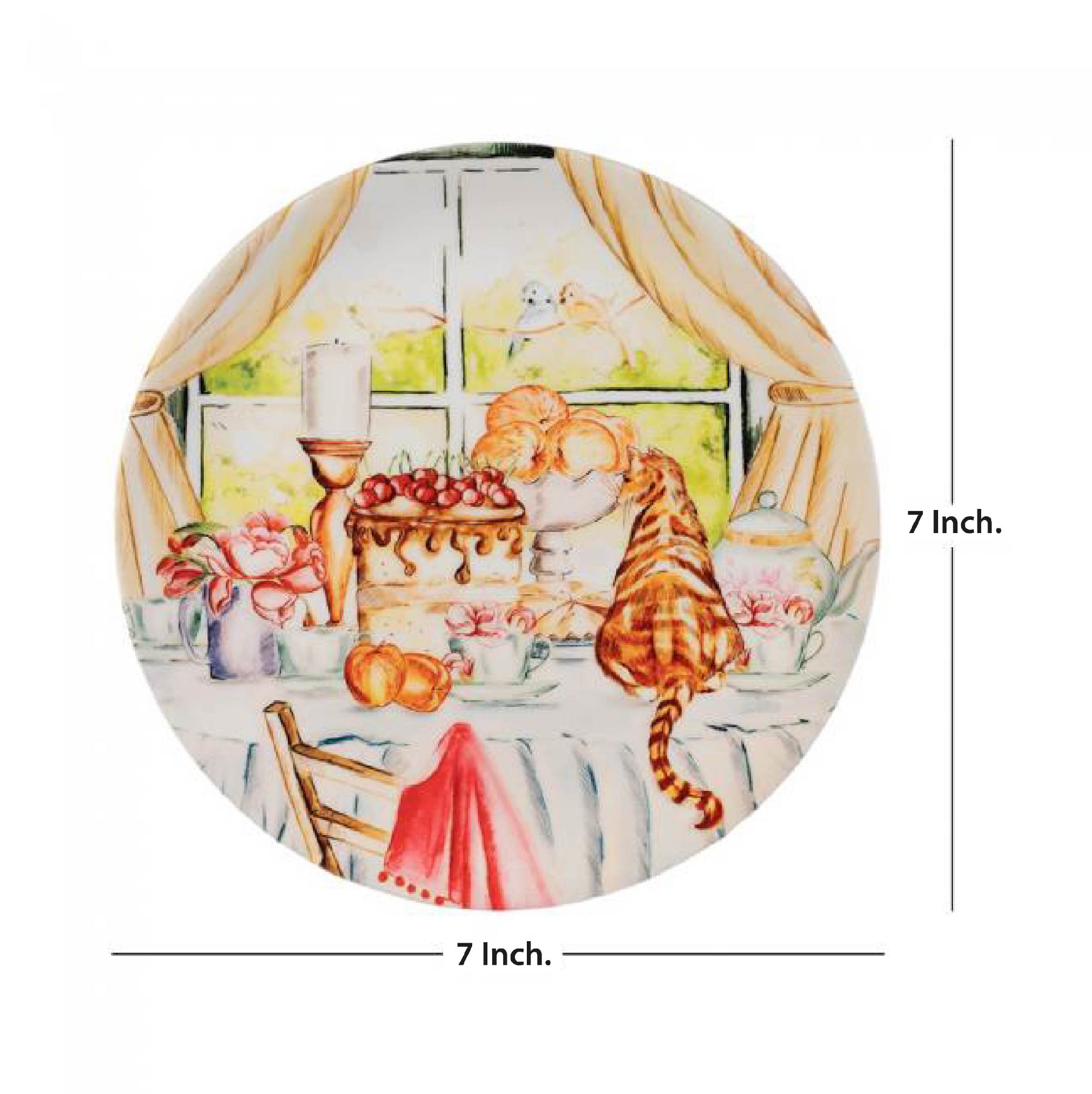 Decorative Wall Plate - Old English Garden Party Scene