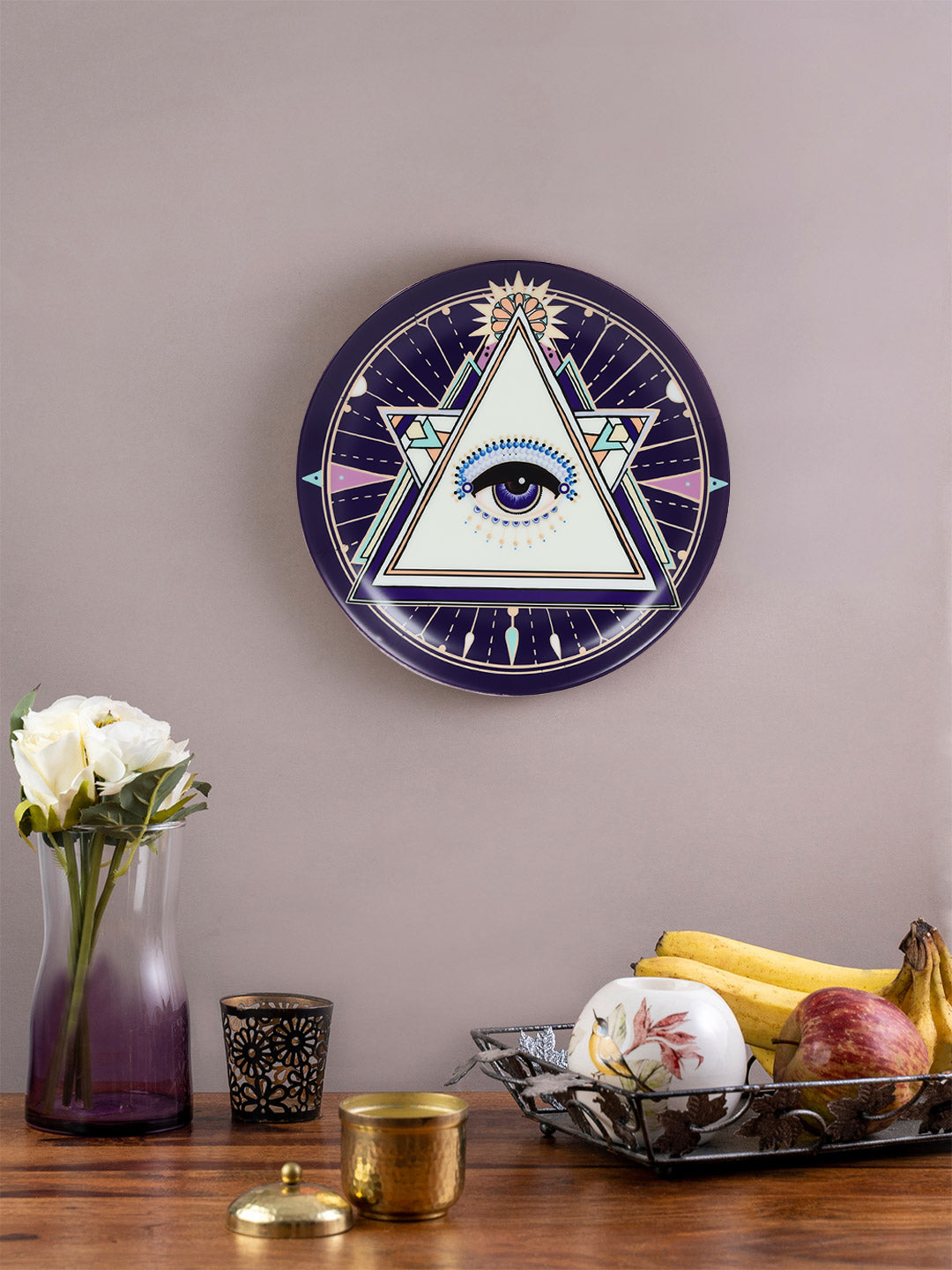 Decorative Wall Plate - Illuminati Evil Eye Series