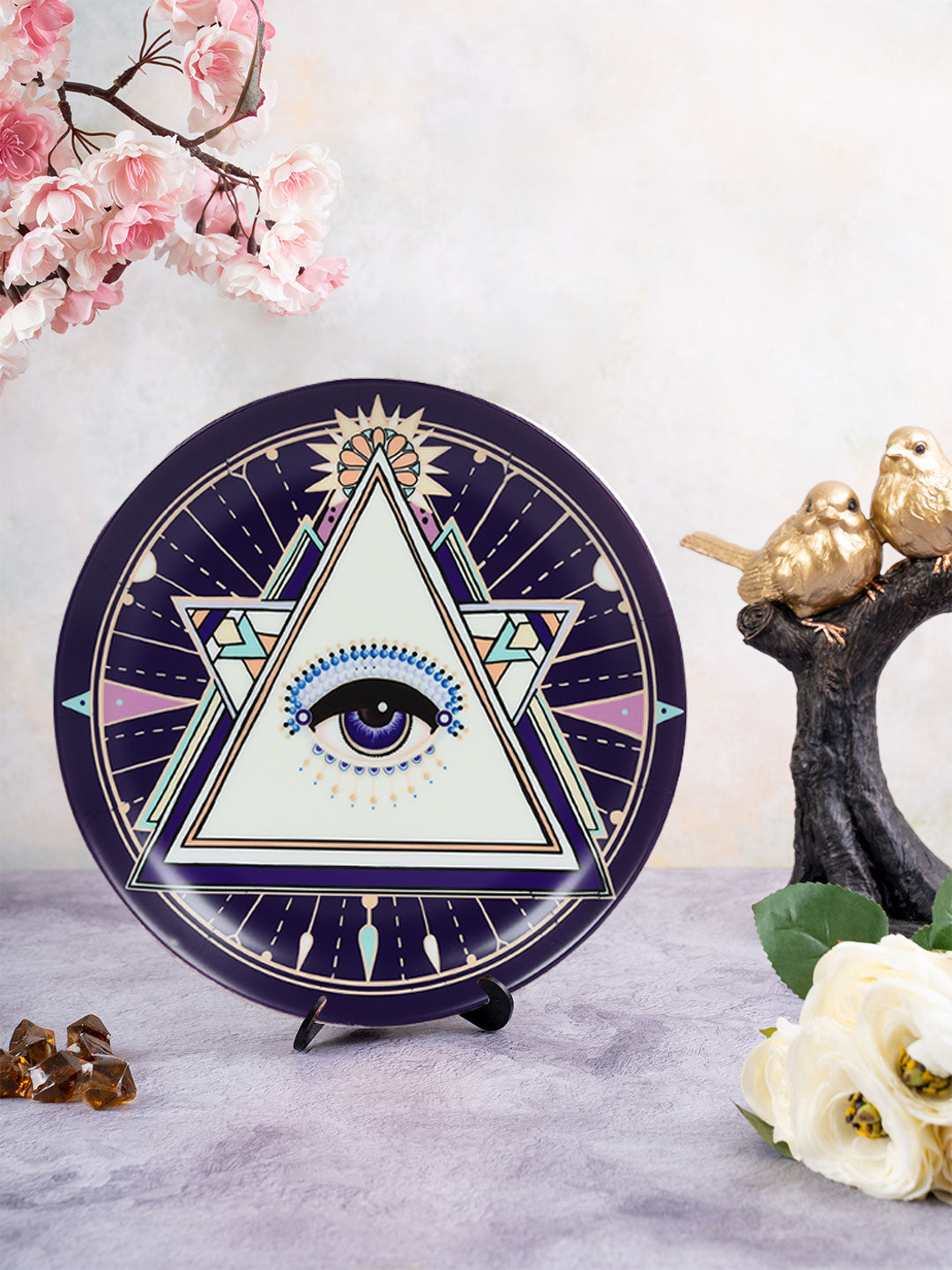 Decorative Wall Plate - Illuminati Evil Eye Series
