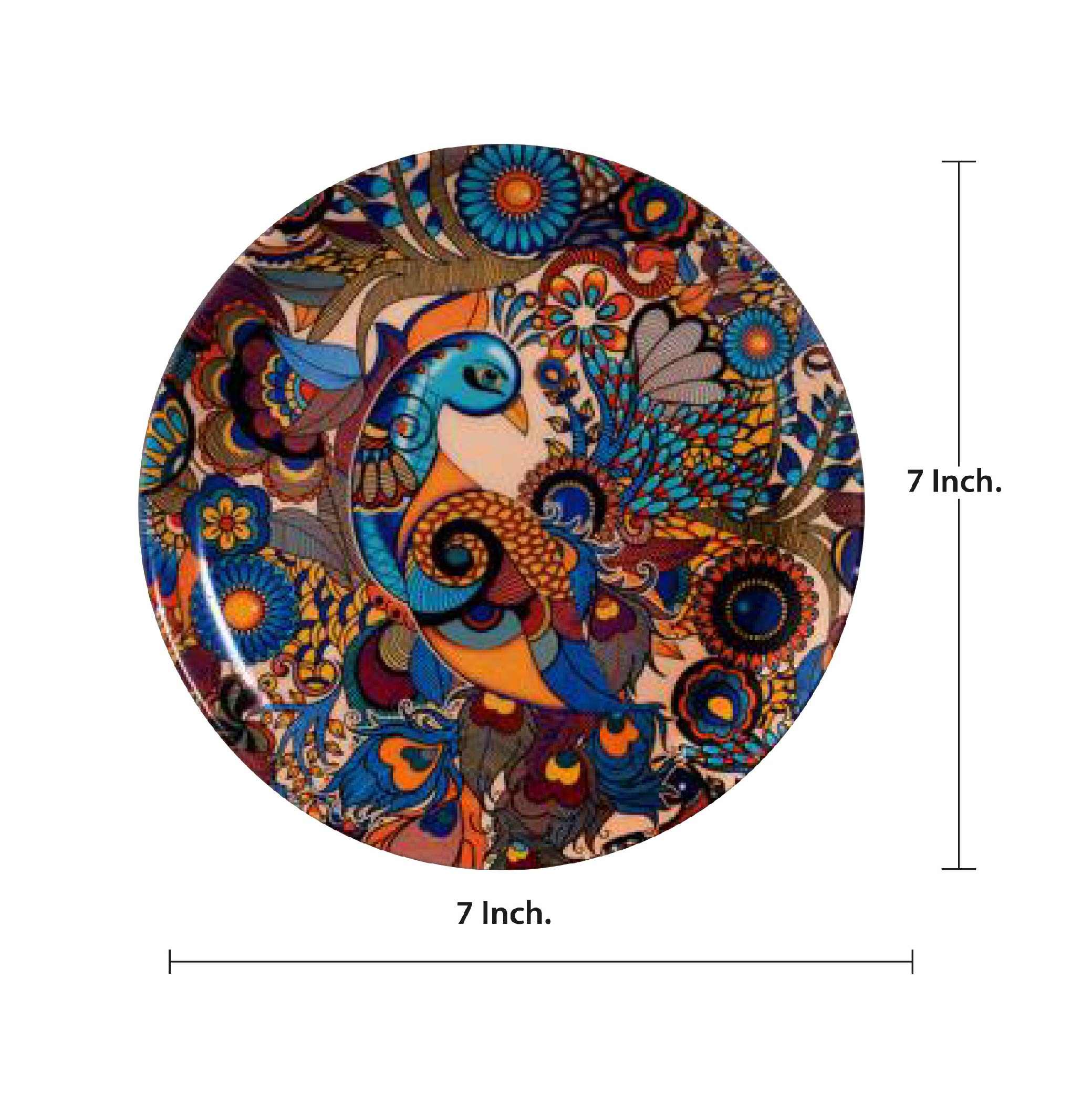 Decorative Wall Plate - Peacock Admiration