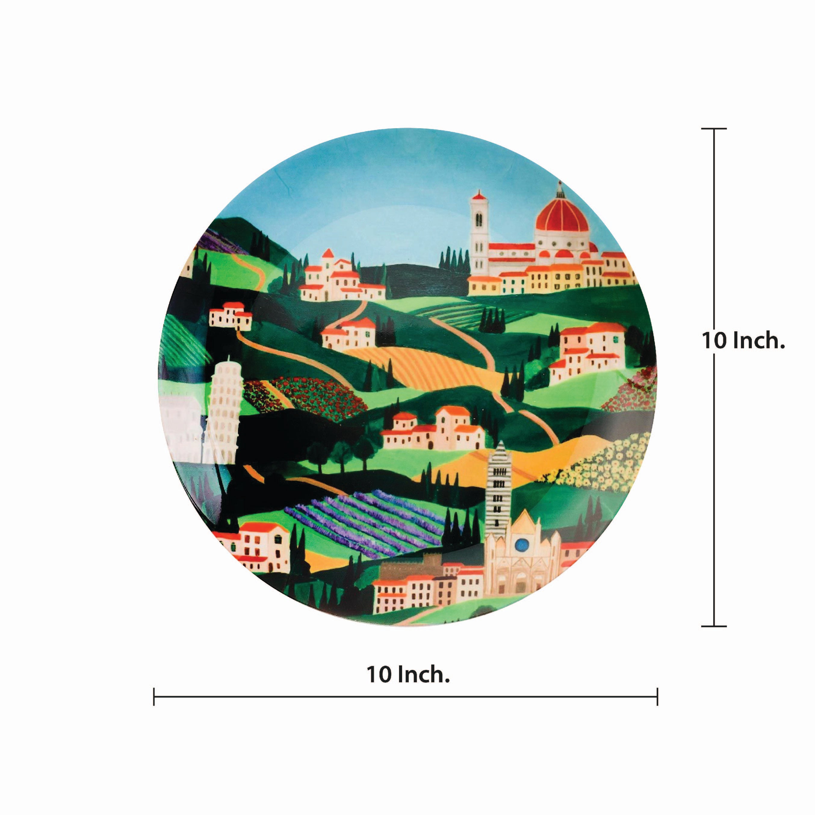 Decorative Wall Plates -Taking a stroll in tuscany