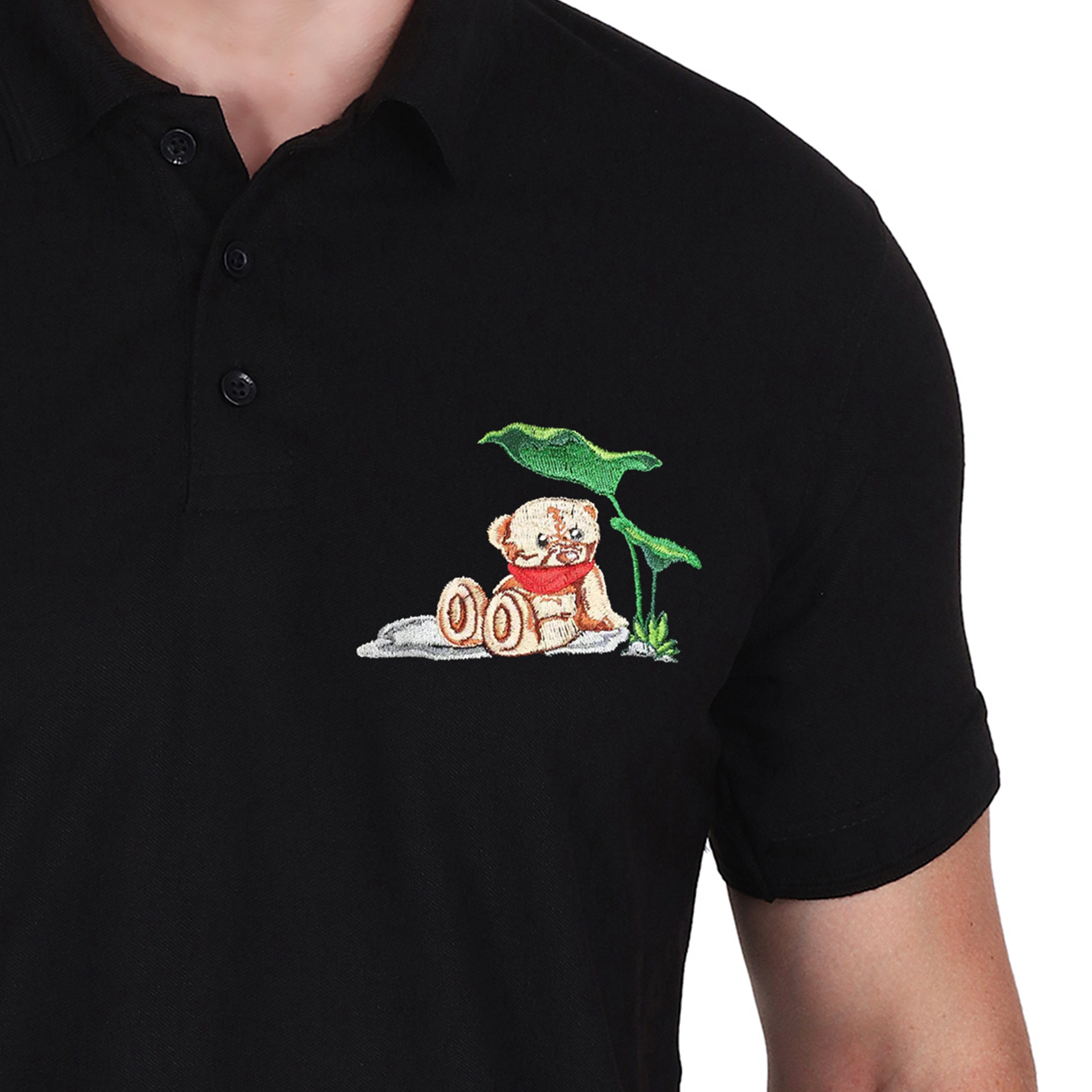Embroidered T-Shirt - Grizzly