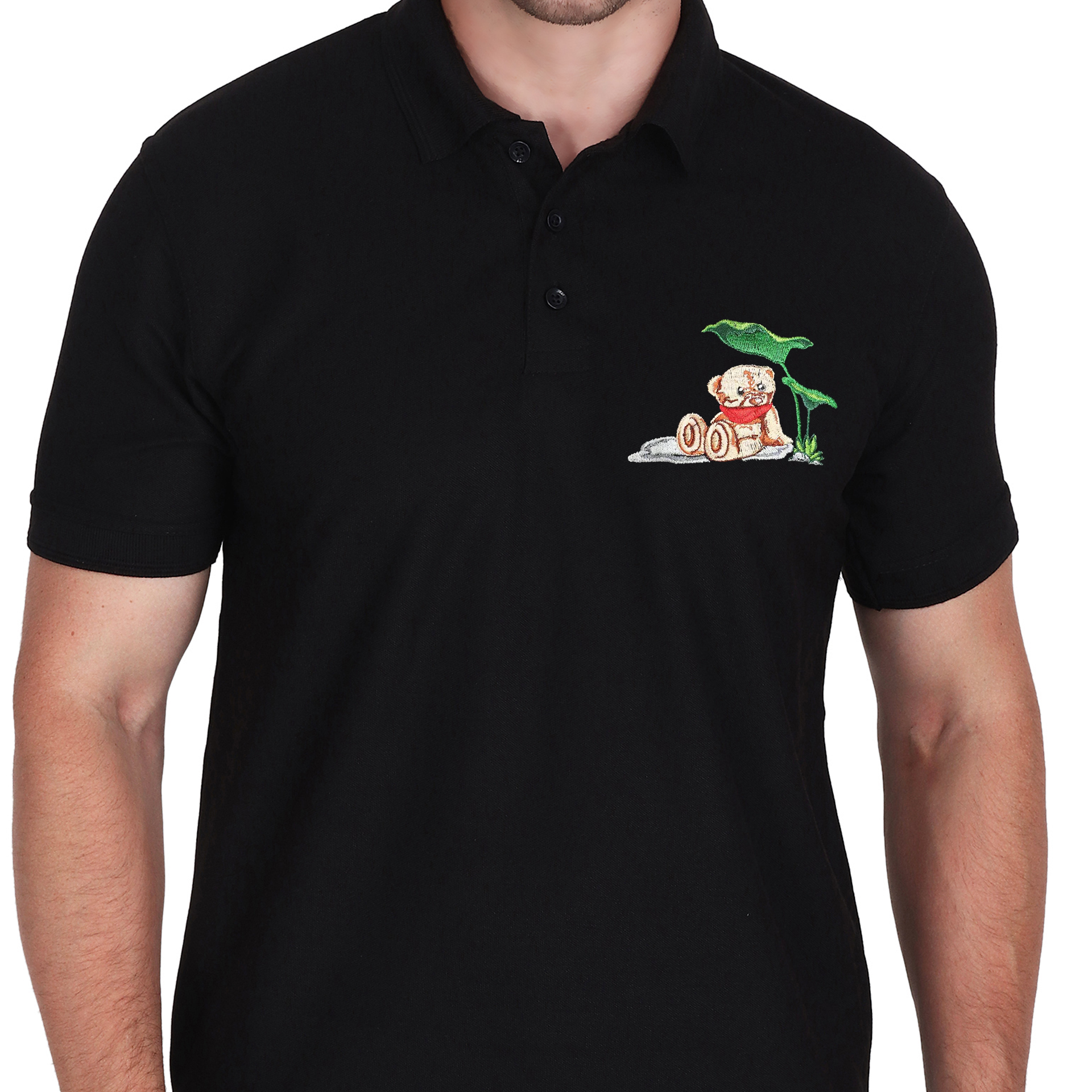 Embroidered T-Shirt - Grizzly