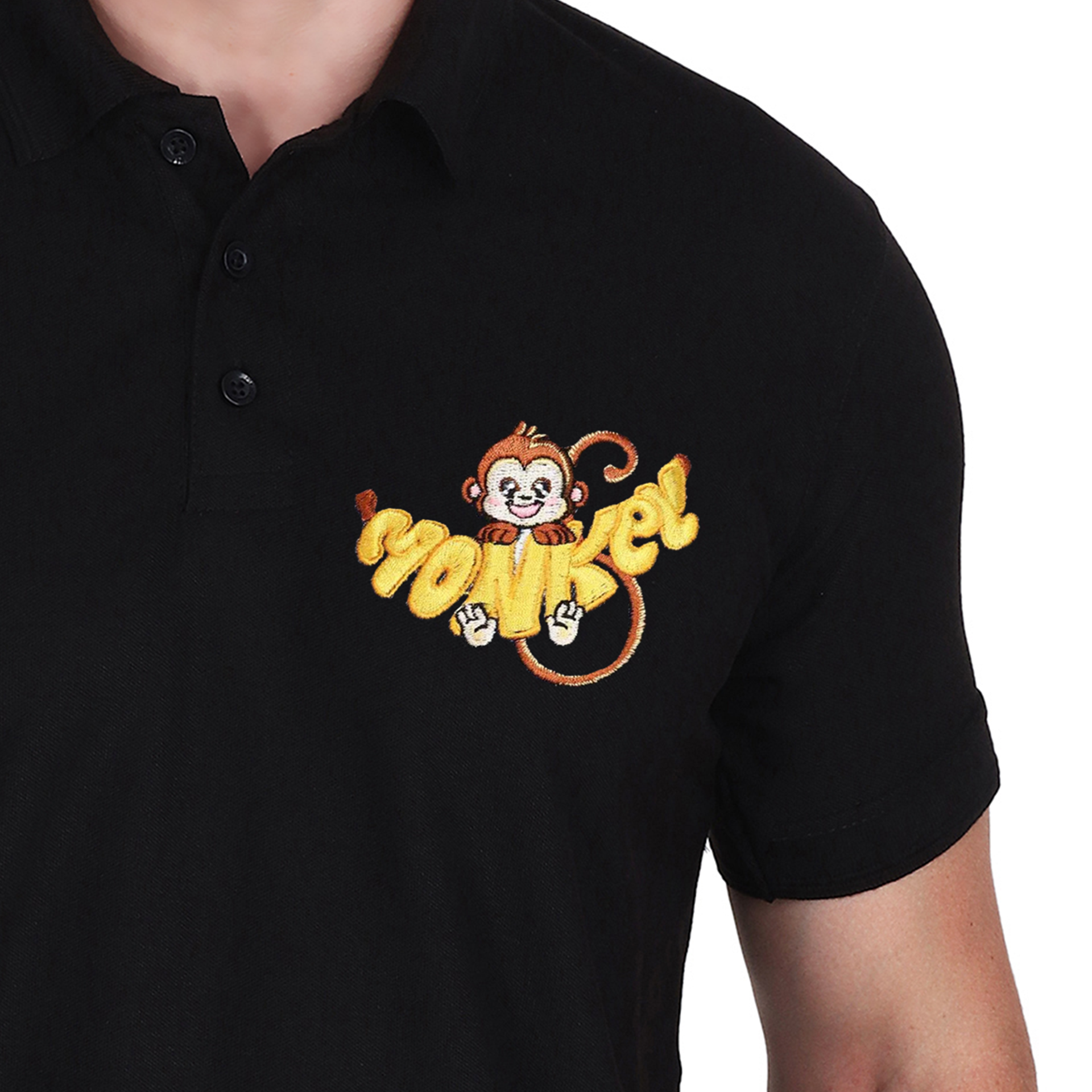 Embroidered T-Shirt - Monkey