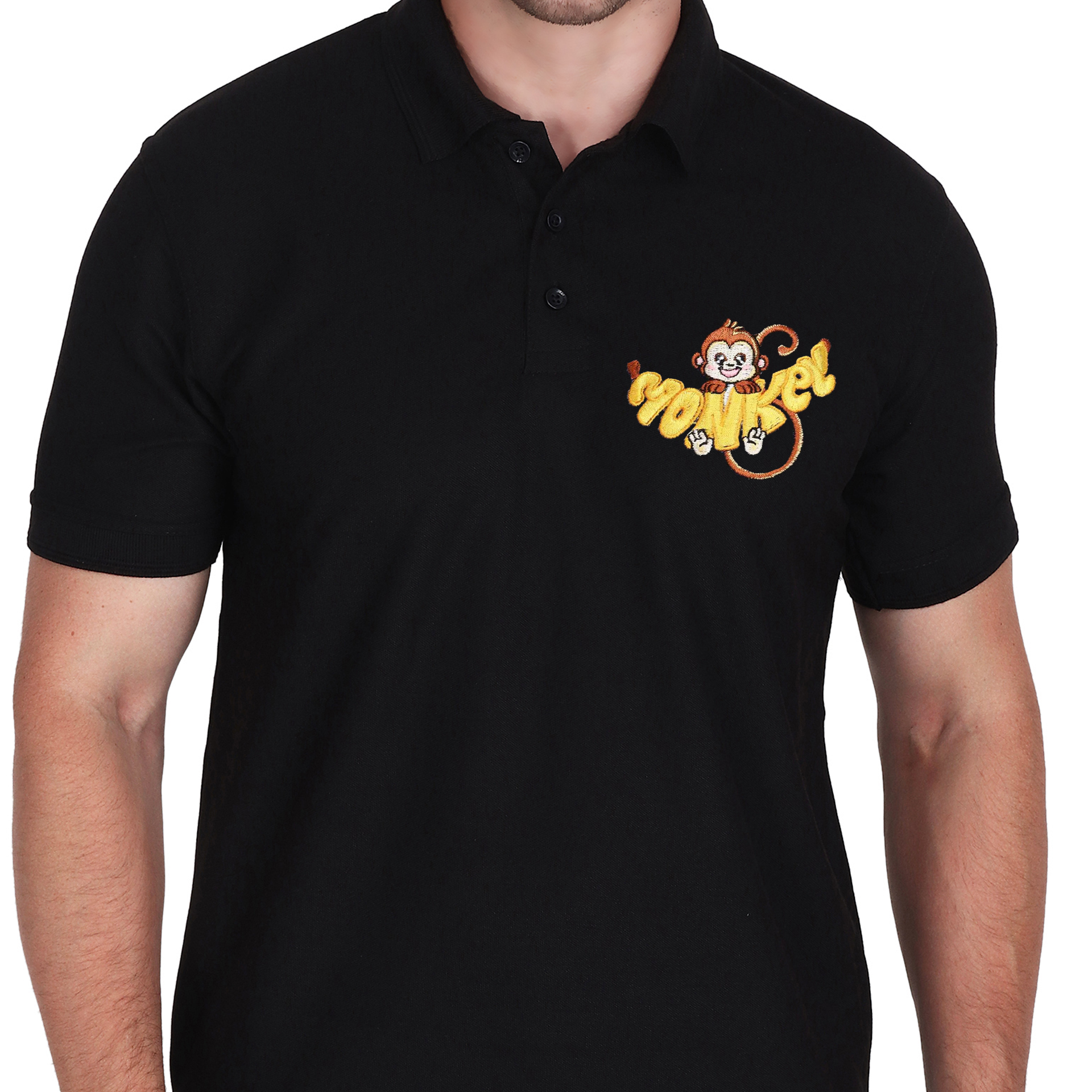 Embroidered T-Shirt - Monkey
