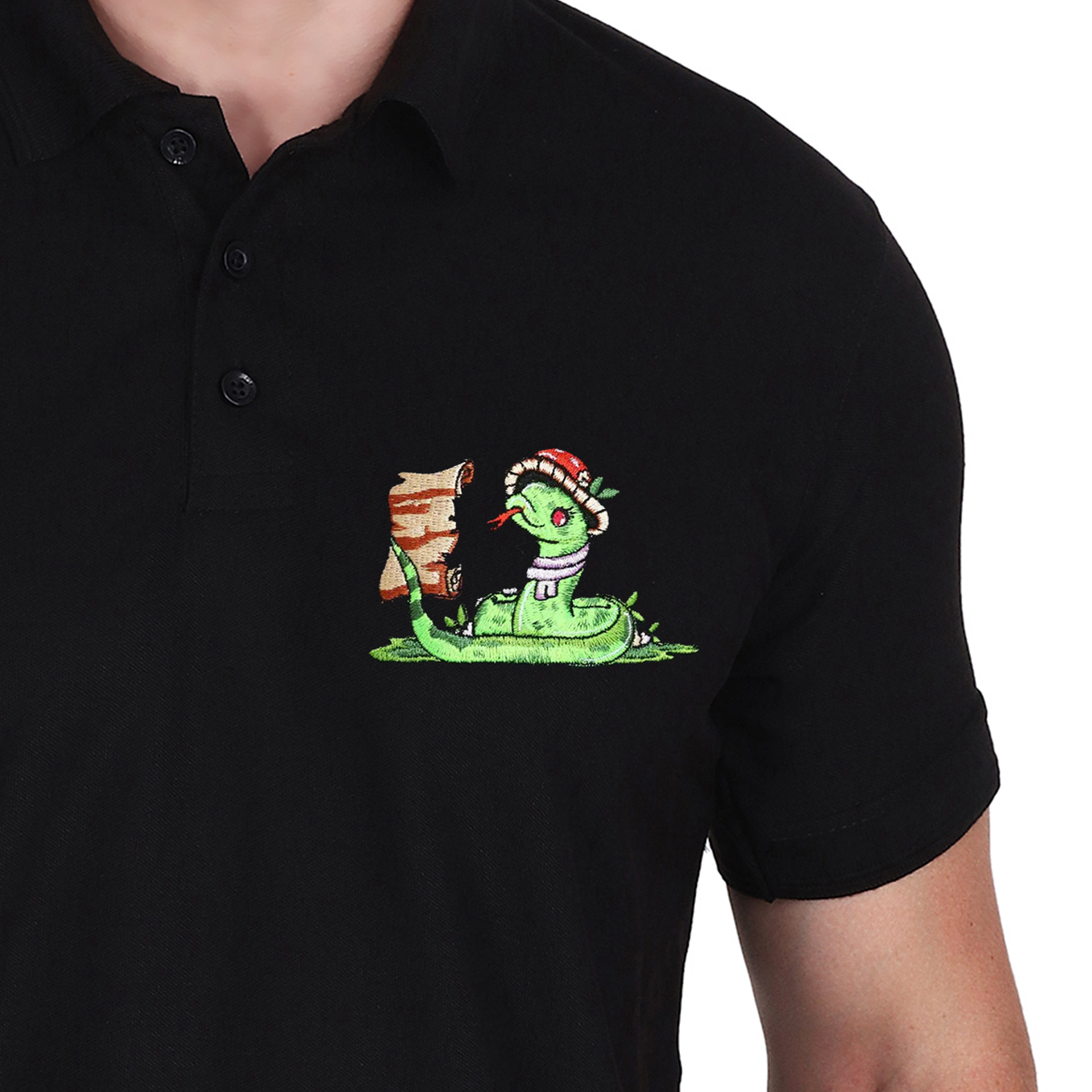 Embroidered T-Shirt - Serpant
