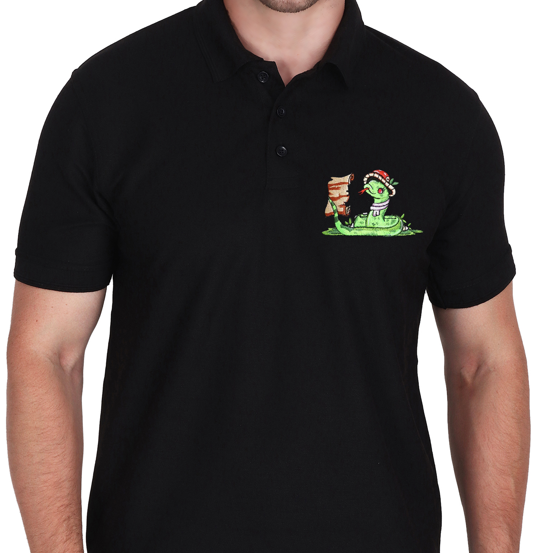 Embroidered T-Shirt - Serpant
