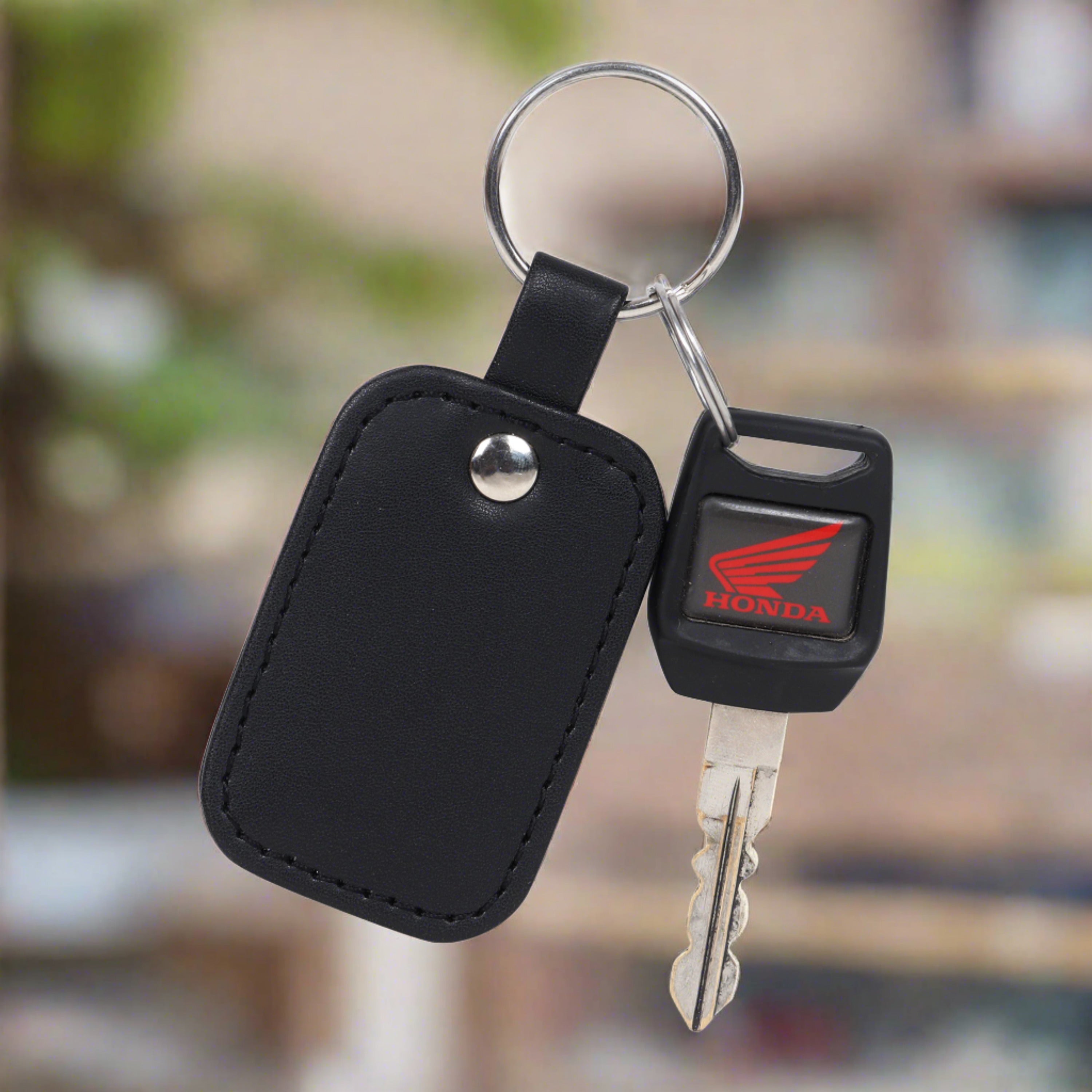 kolorobia Black keychain | For Men, Women & Kids | Customizable keychain | Black |Leather