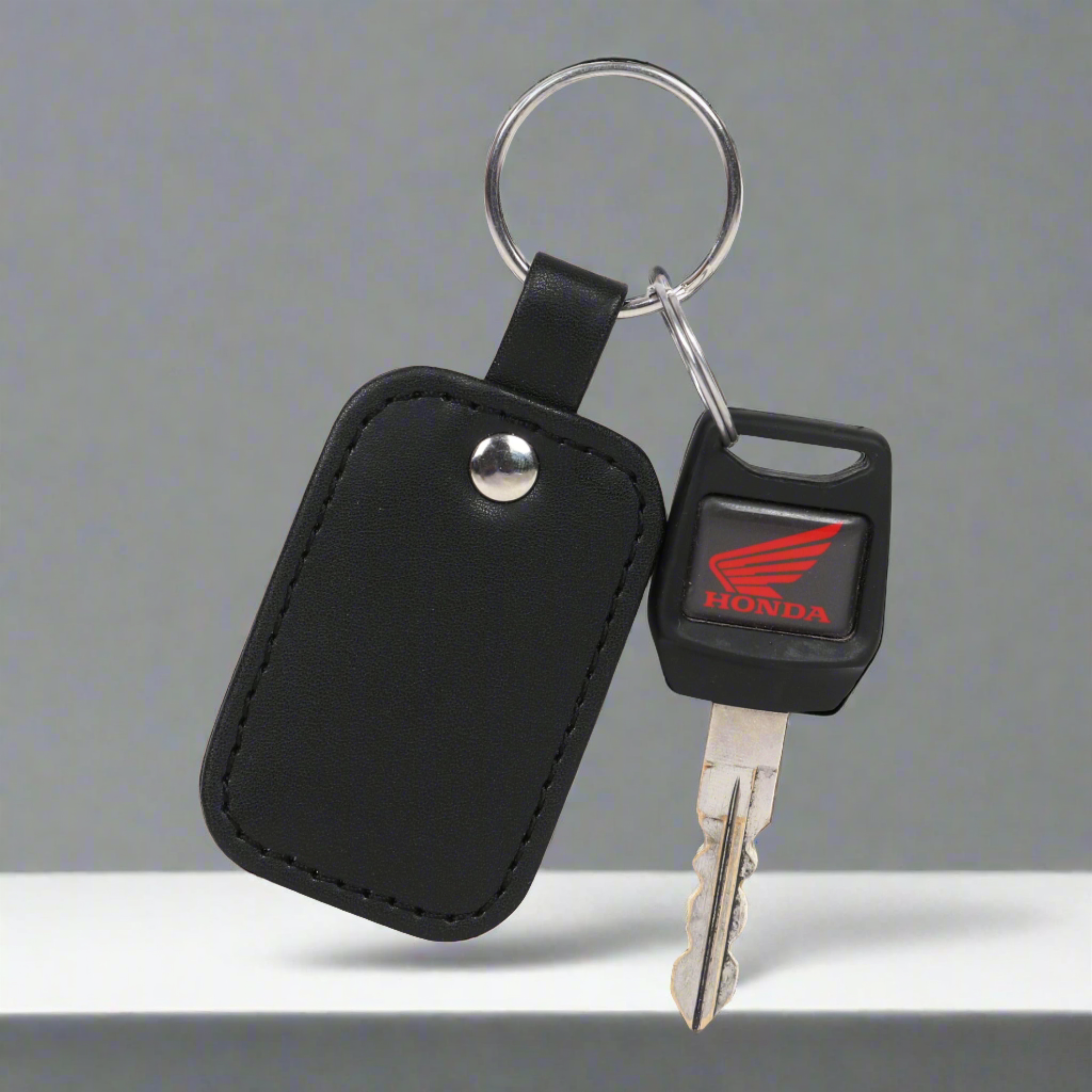 kolorobia Black keychain | For Men, Women & Kids | Customizable keychain | Black |Leather