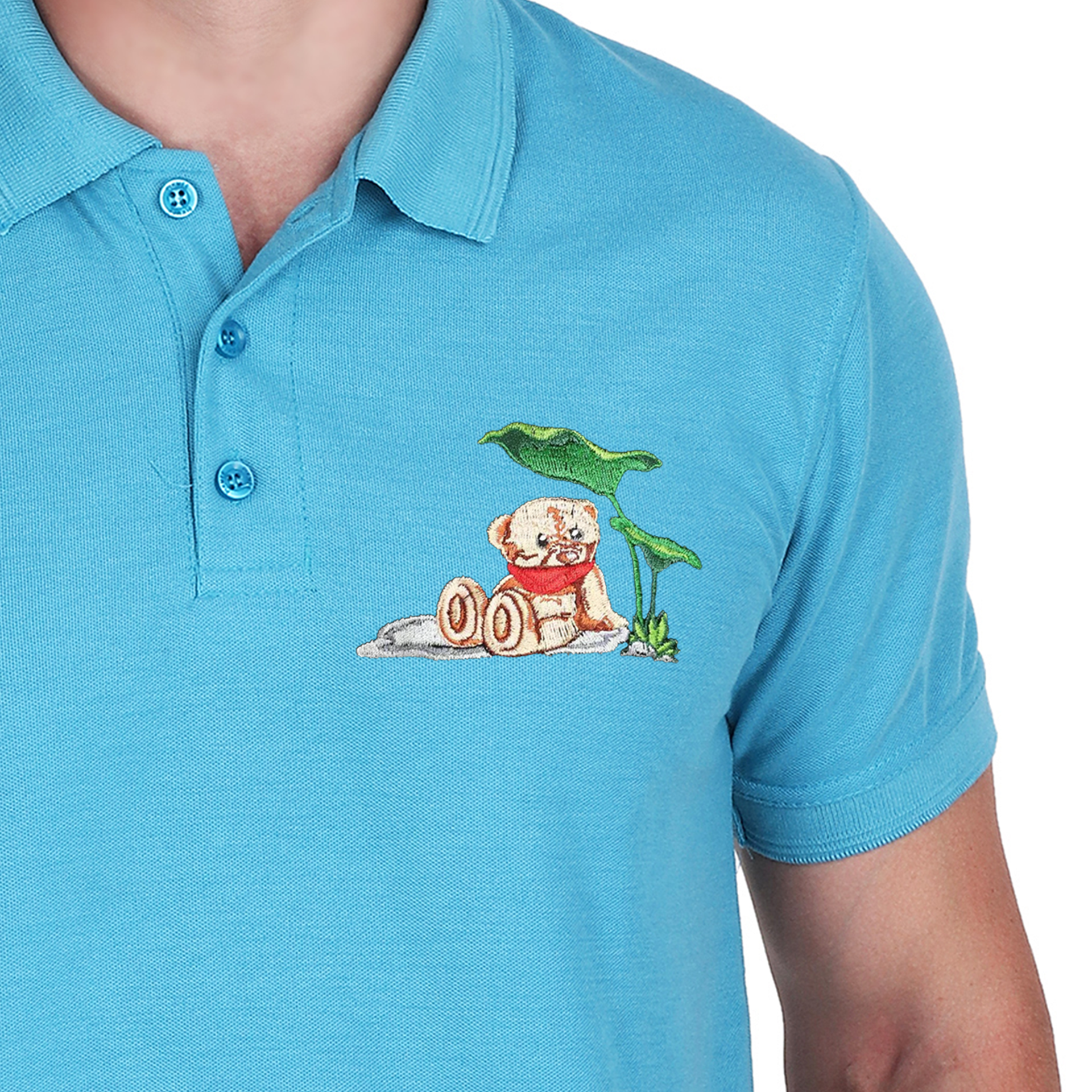 Embroidered T-Shirt - Grizzly
