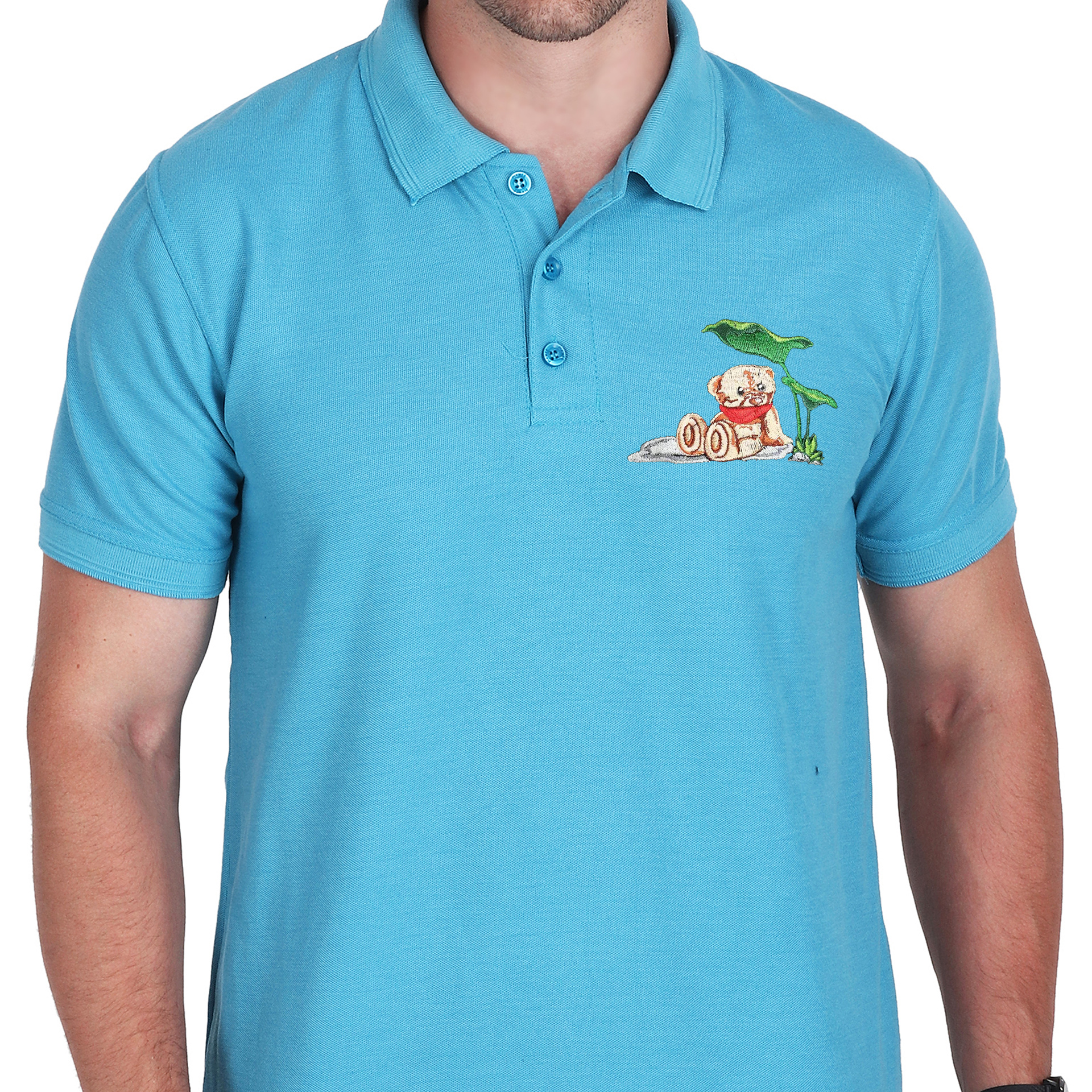 Embroidered T-Shirt - Grizzly