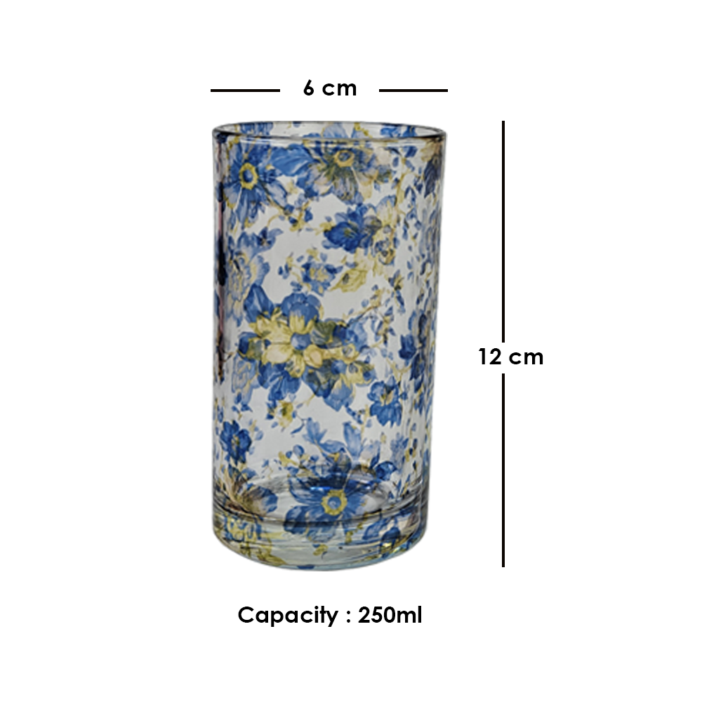 Glass Tumblers (Set of 4) - Royal Plumage Paradise