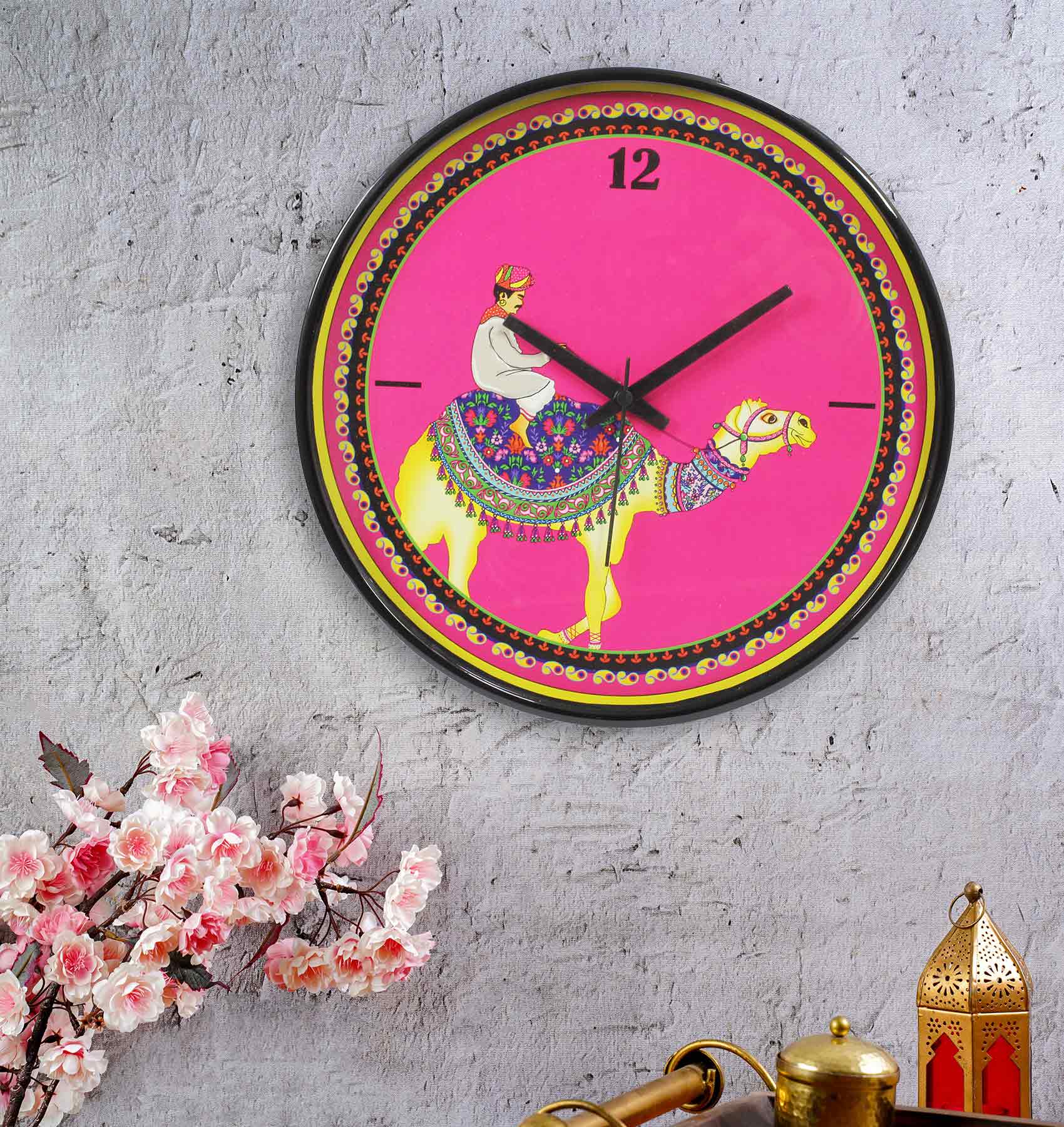 Wall Clock -Princely Camel Pink City