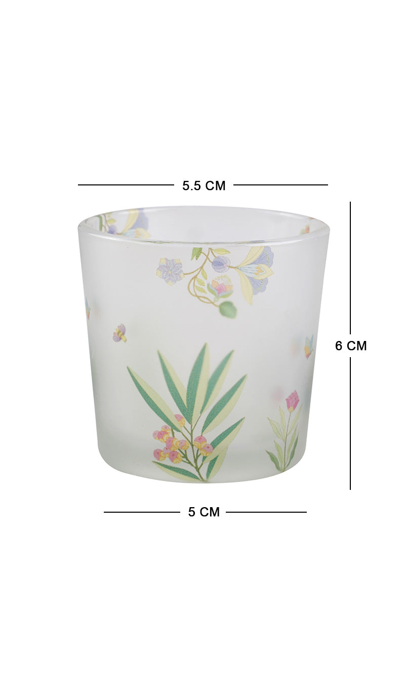 KOLOROBIA Vibrent Bliss White Candle Votives | Votives for Gifting on House Warming | Birthday | Anniversary | (Set of 2)