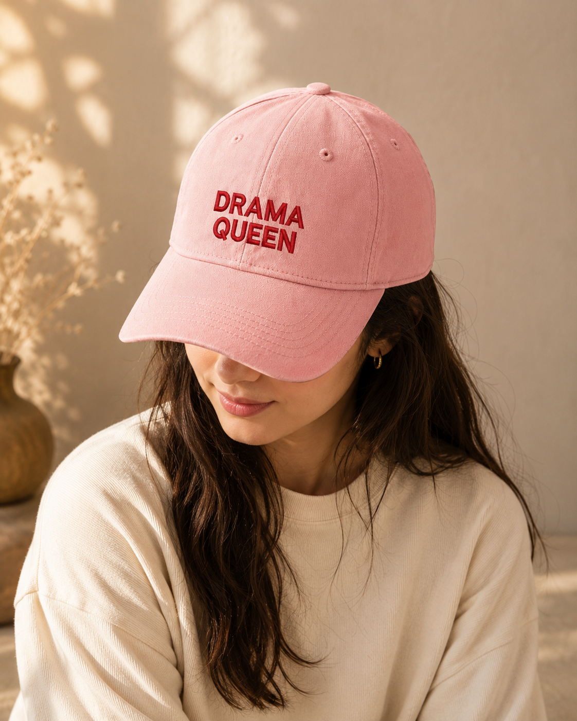 Cap Drama Queen Text Pink Baseball Cap