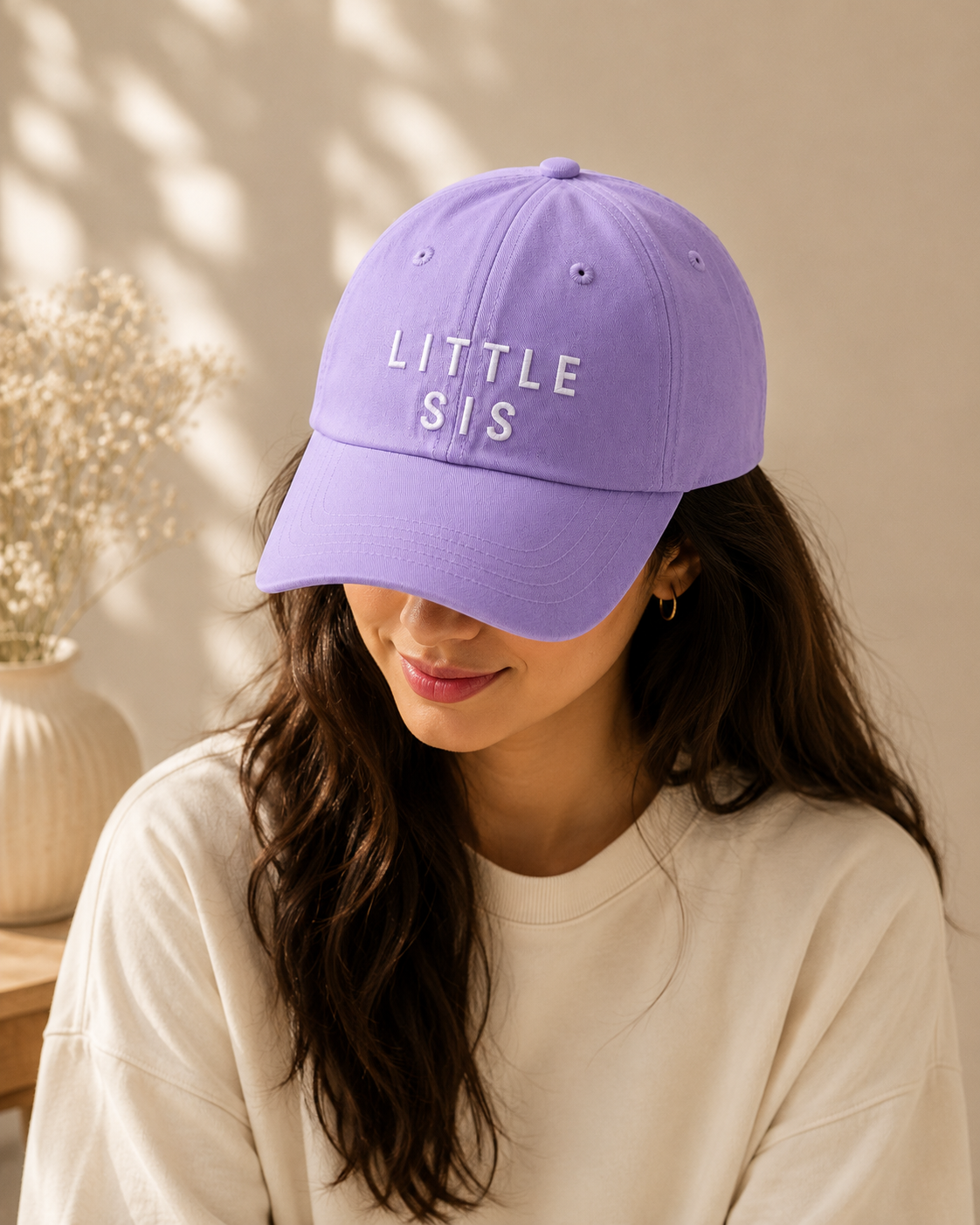 Cap Little SIS Lavender Color Baseball Cap