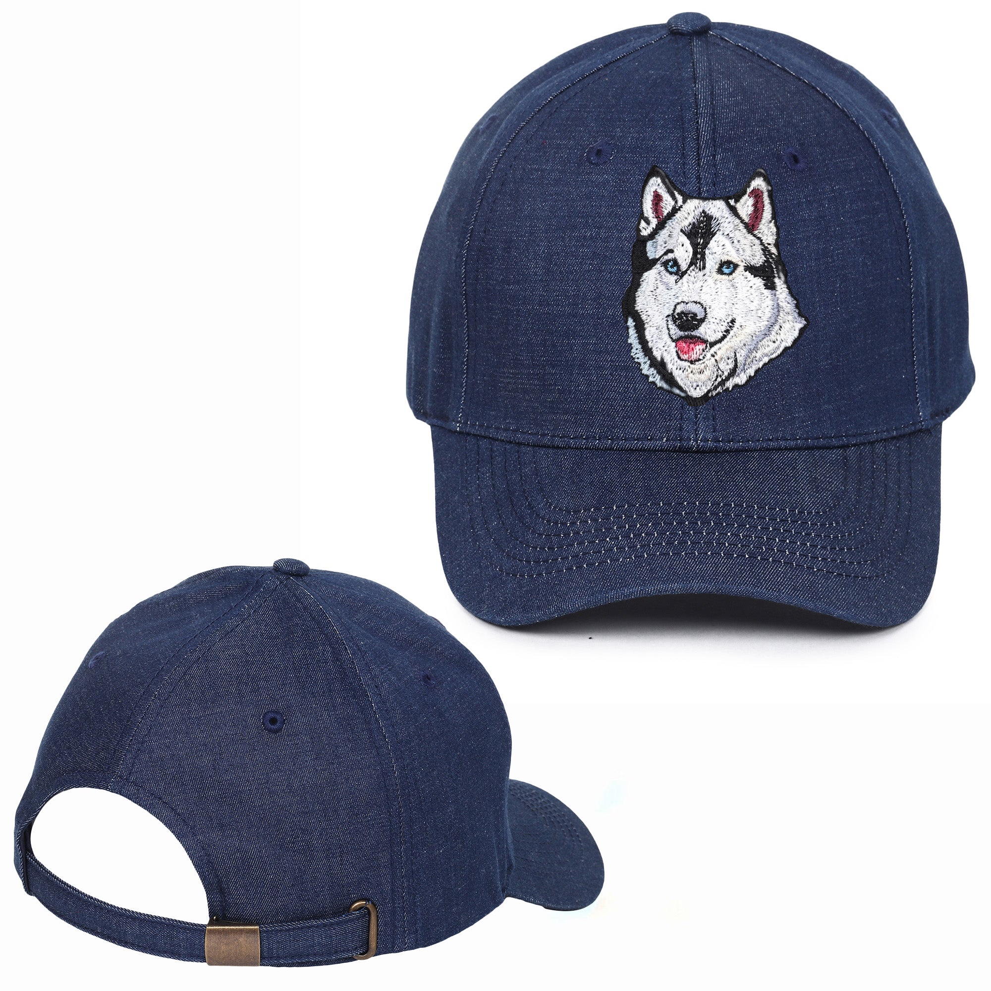 Hound Husky Embroidered Baseball Caps