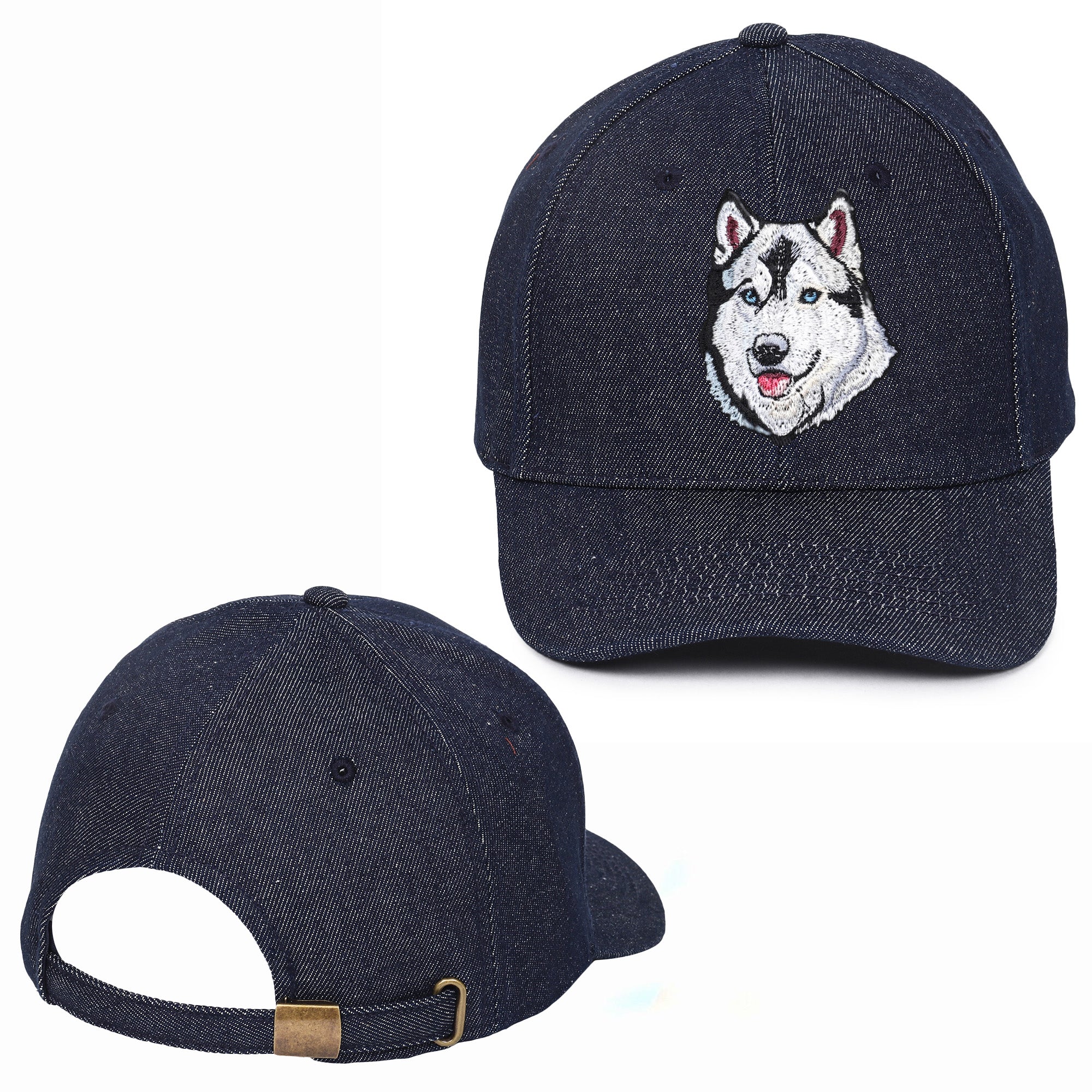 Hound Husky Embroidered Baseball Caps