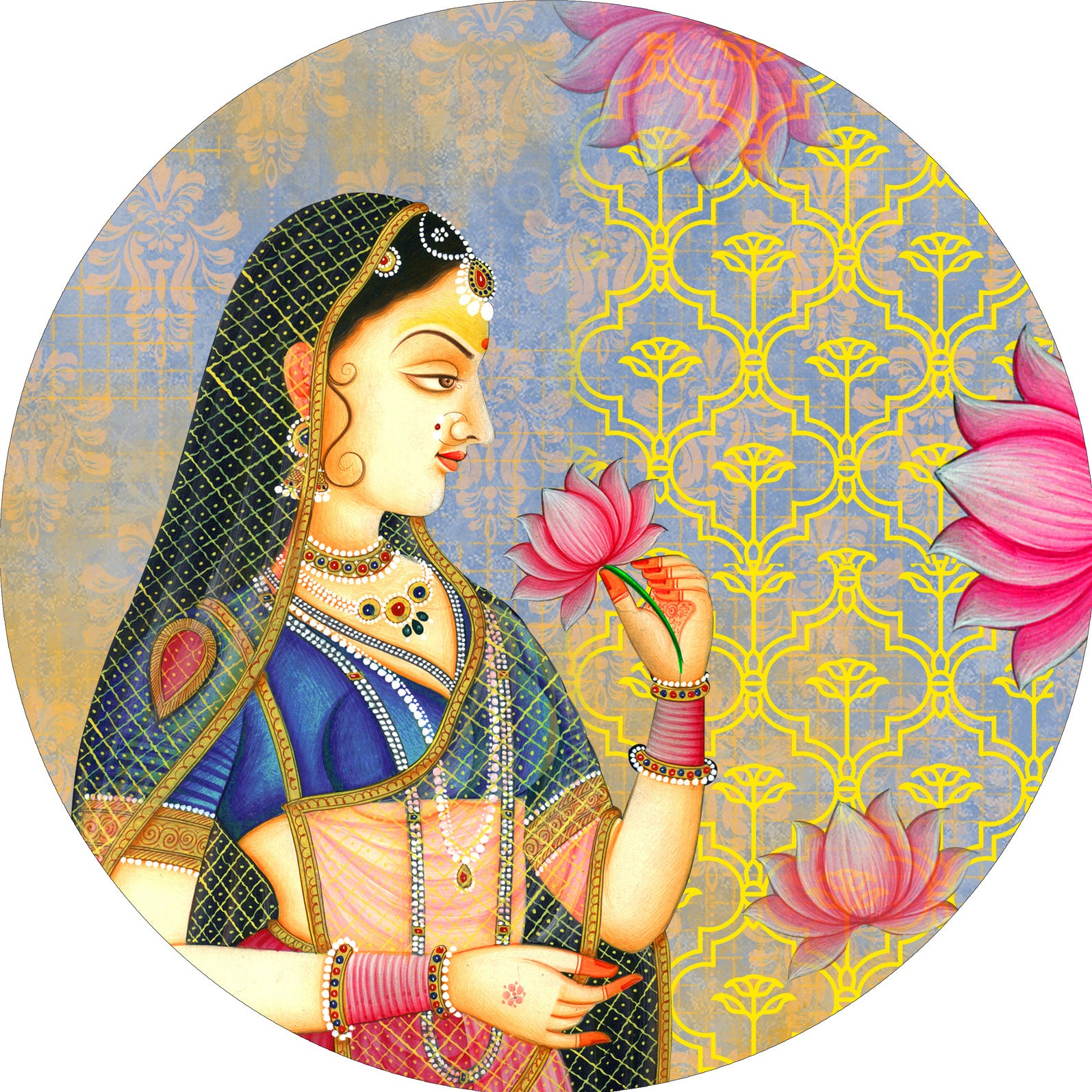 Decorative Wall Plate - Royal Mughal Queen Mumtaz