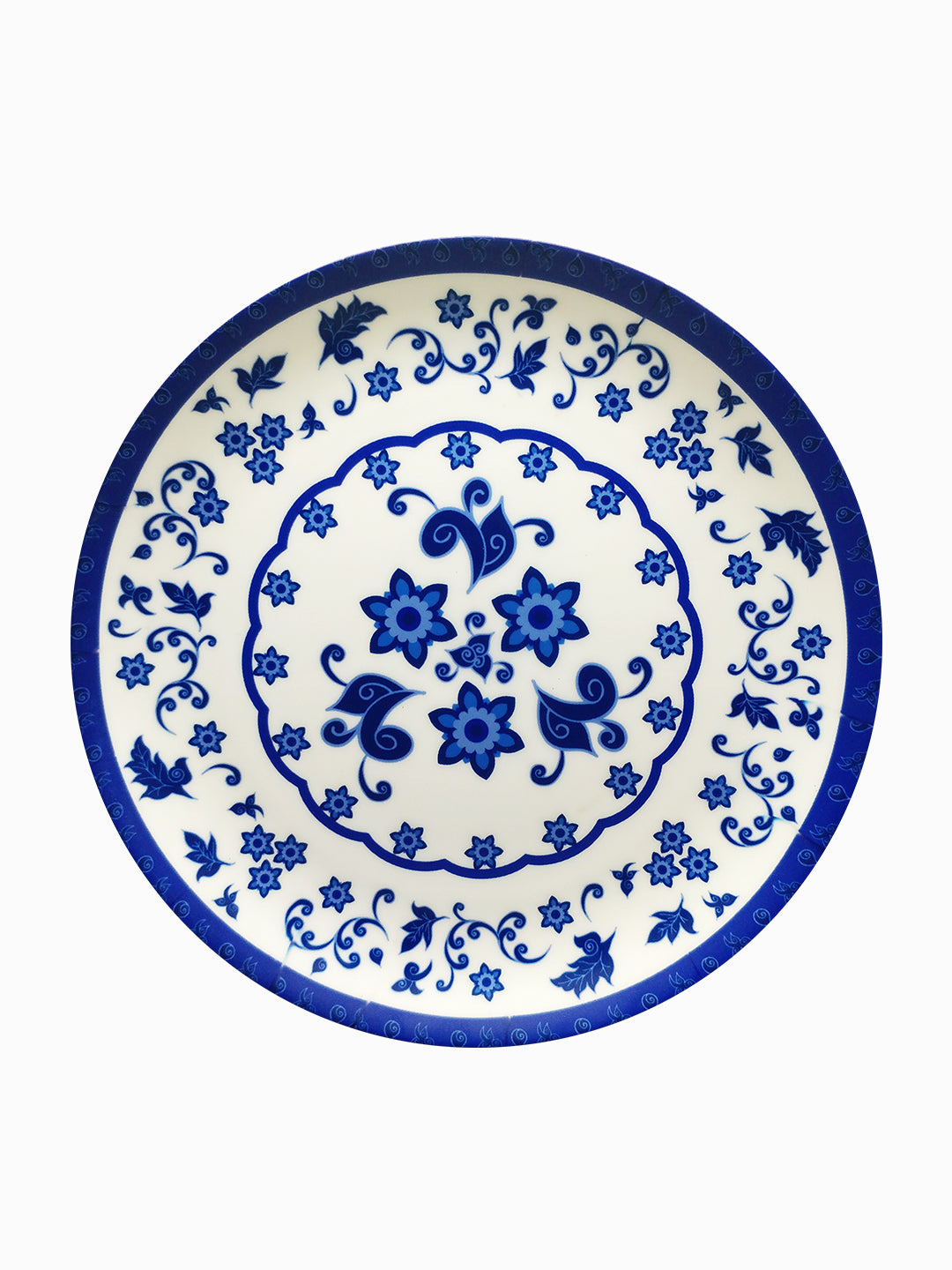 Decorative Wall Plates - Floral Blue pottery