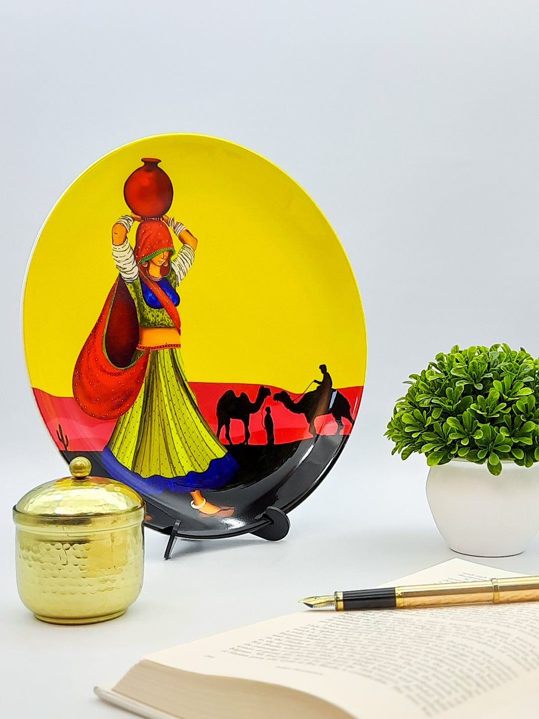 Decorative Wall Plates- Rajasthani Nomad Girl