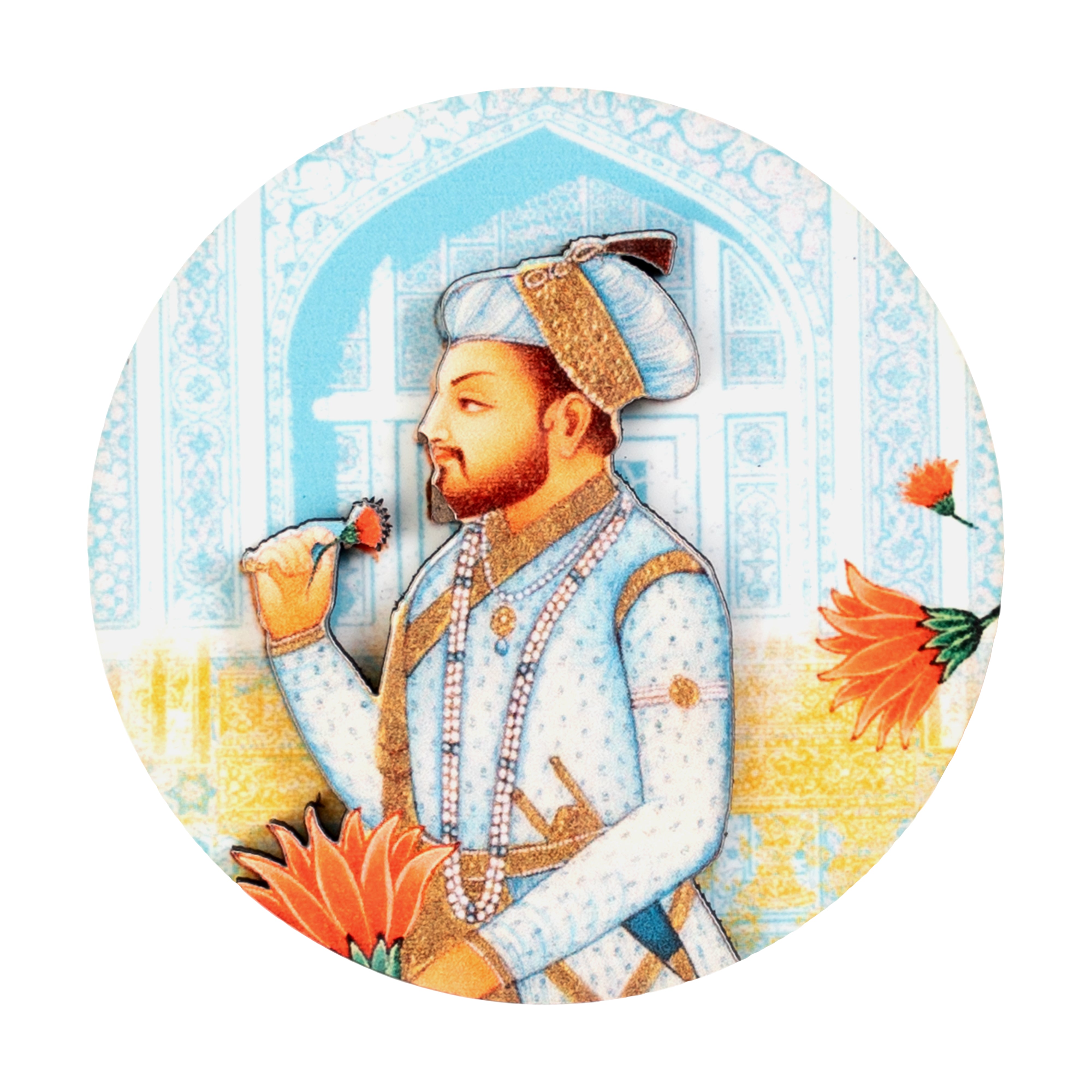 Fridge Magnets - 2D Mughal Emperor Shah Jahan