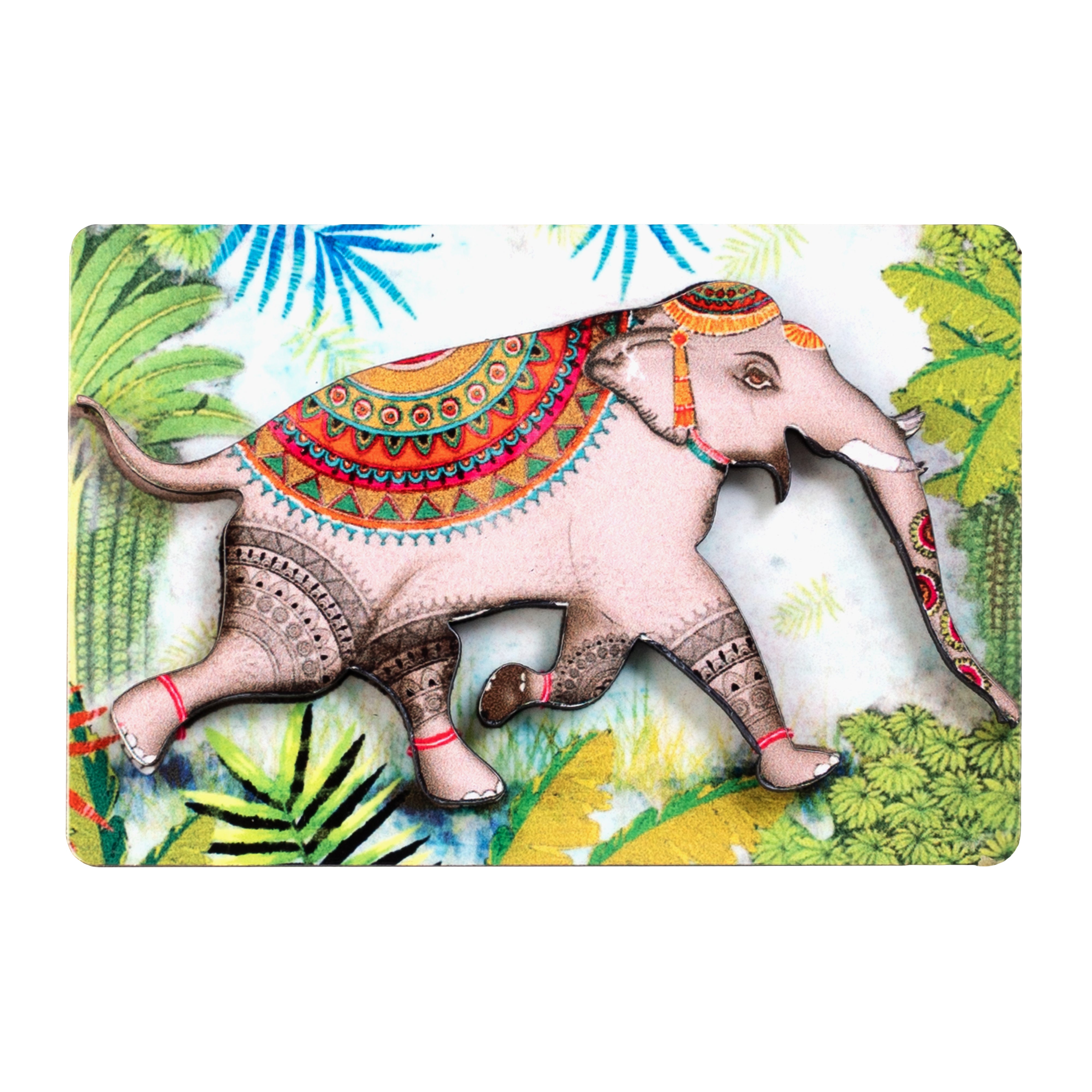 Fridge Magnets - 3D Rectangle Elephant Majesty