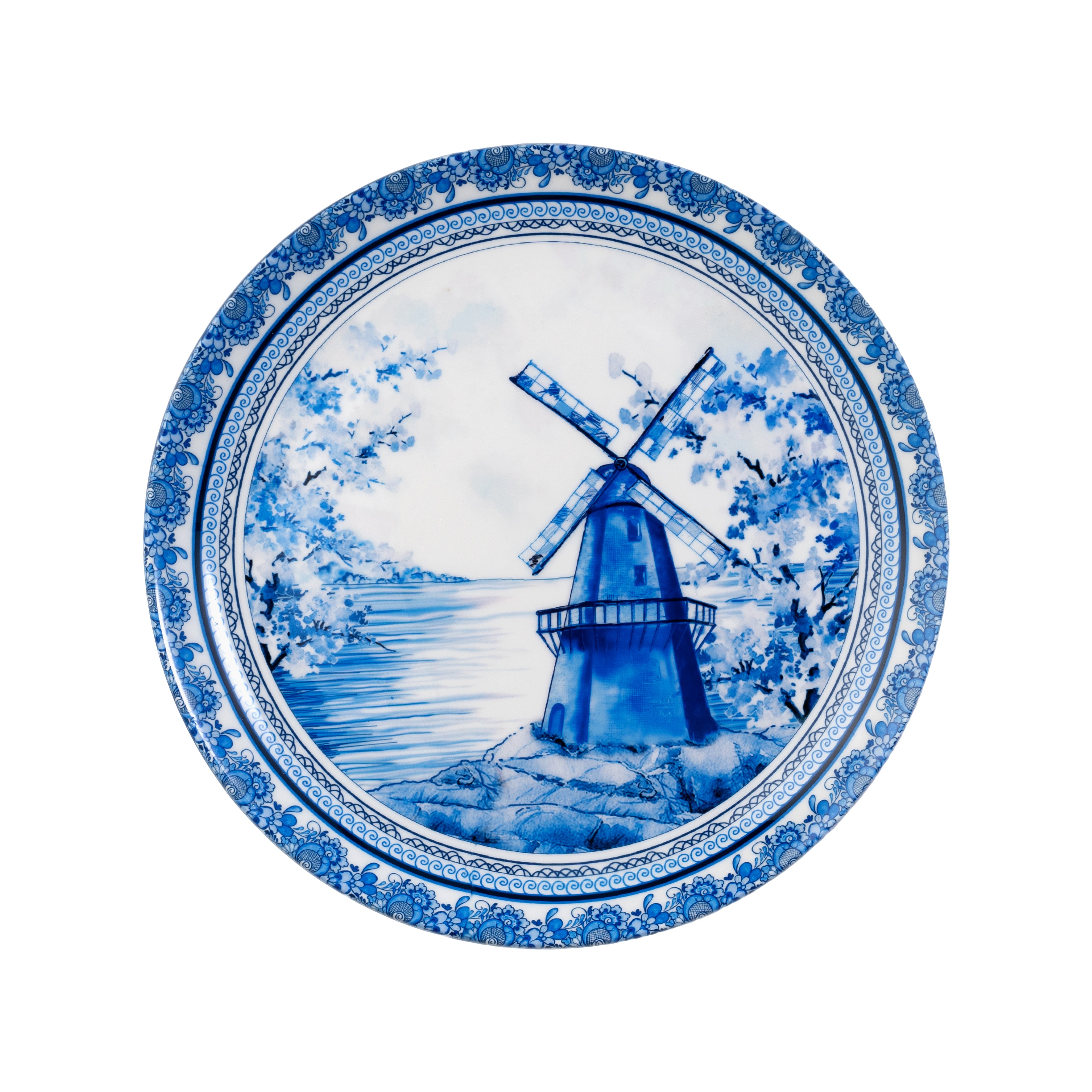 Decorative Wall Plate - Windmill Blue Pottery