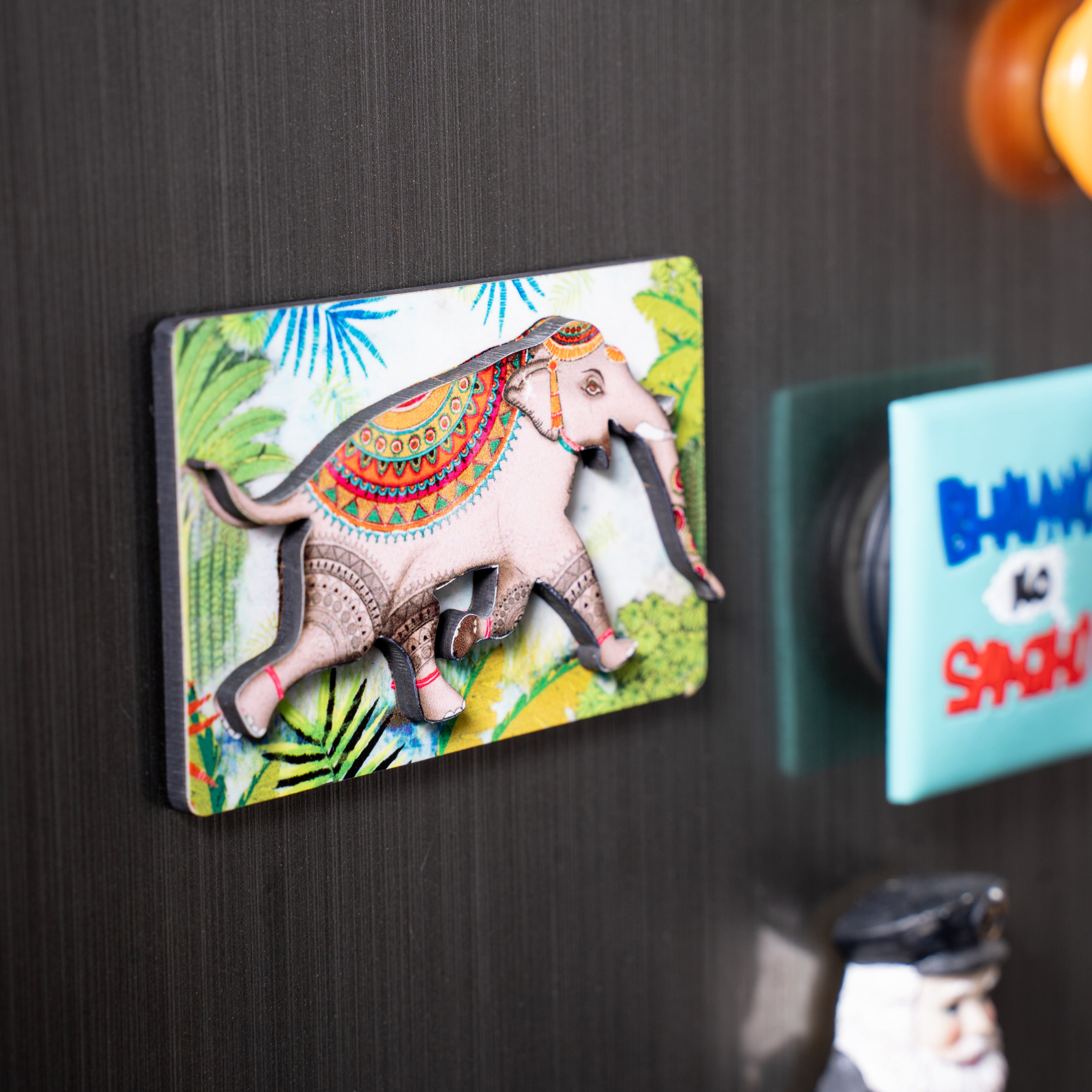 Fridge Magnets - 3D Rectangle Elephant Majesty