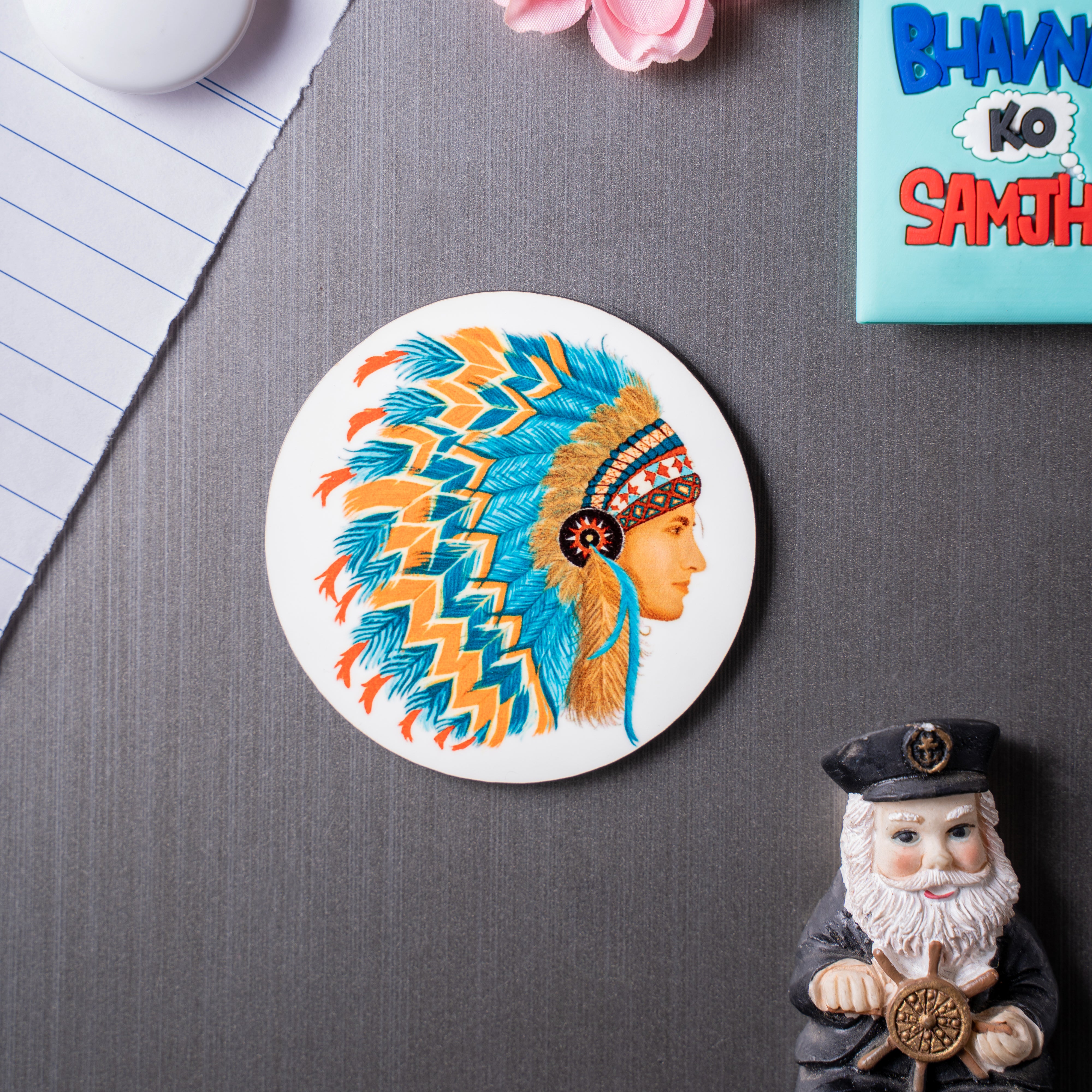 Fridge Magnets - 2D Red Indian Male