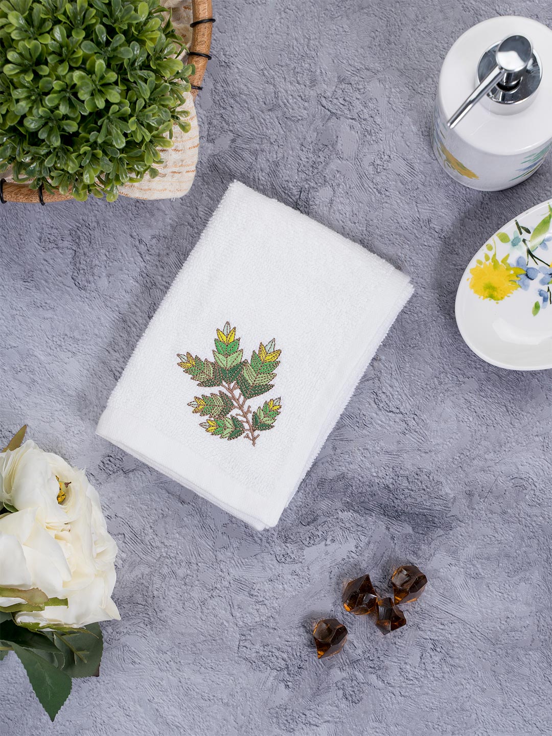 Face Towels - Floral Green