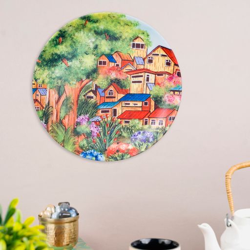 Decorative Wall Plates - A close-Knit Town