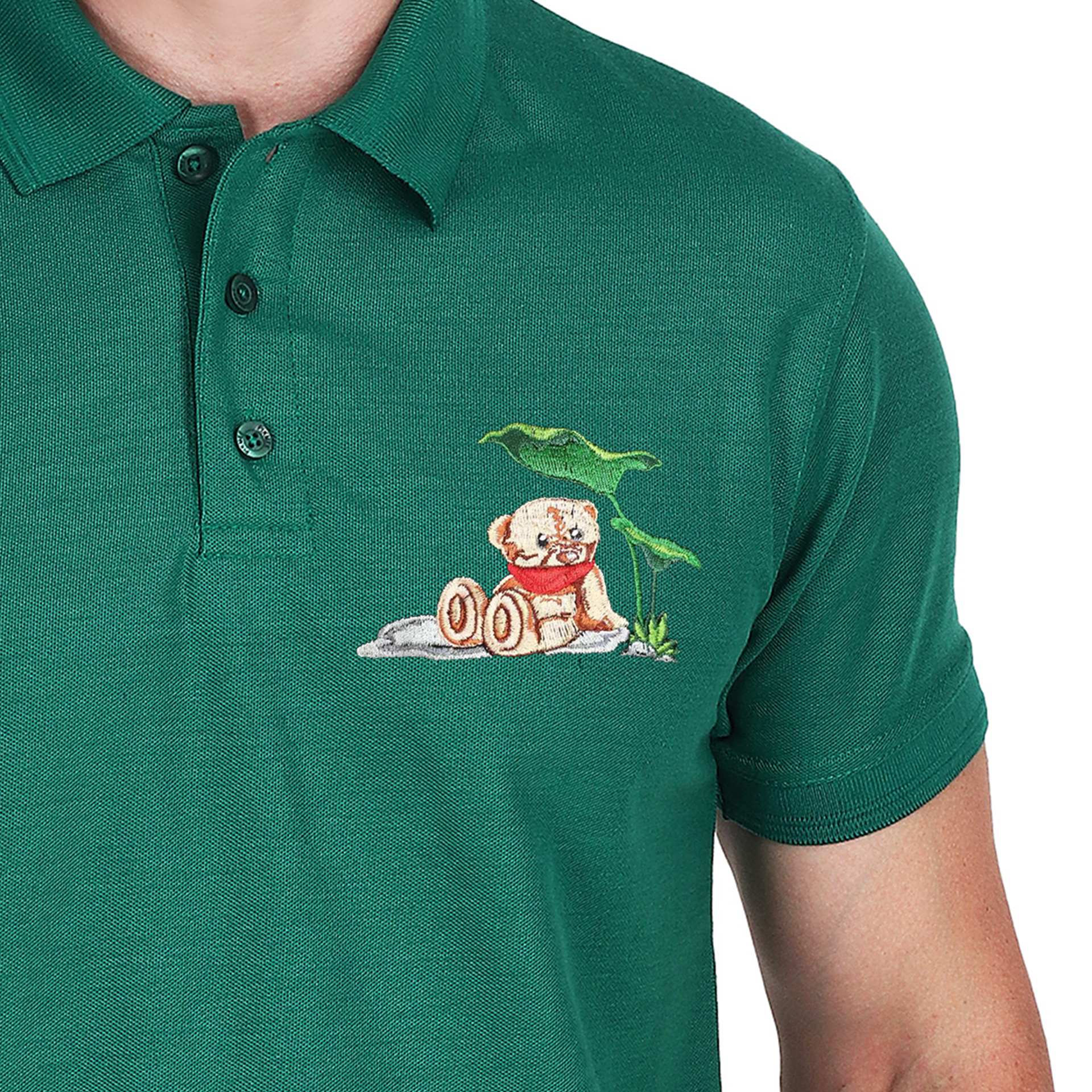 Embroidered T-Shirt - Grizzly