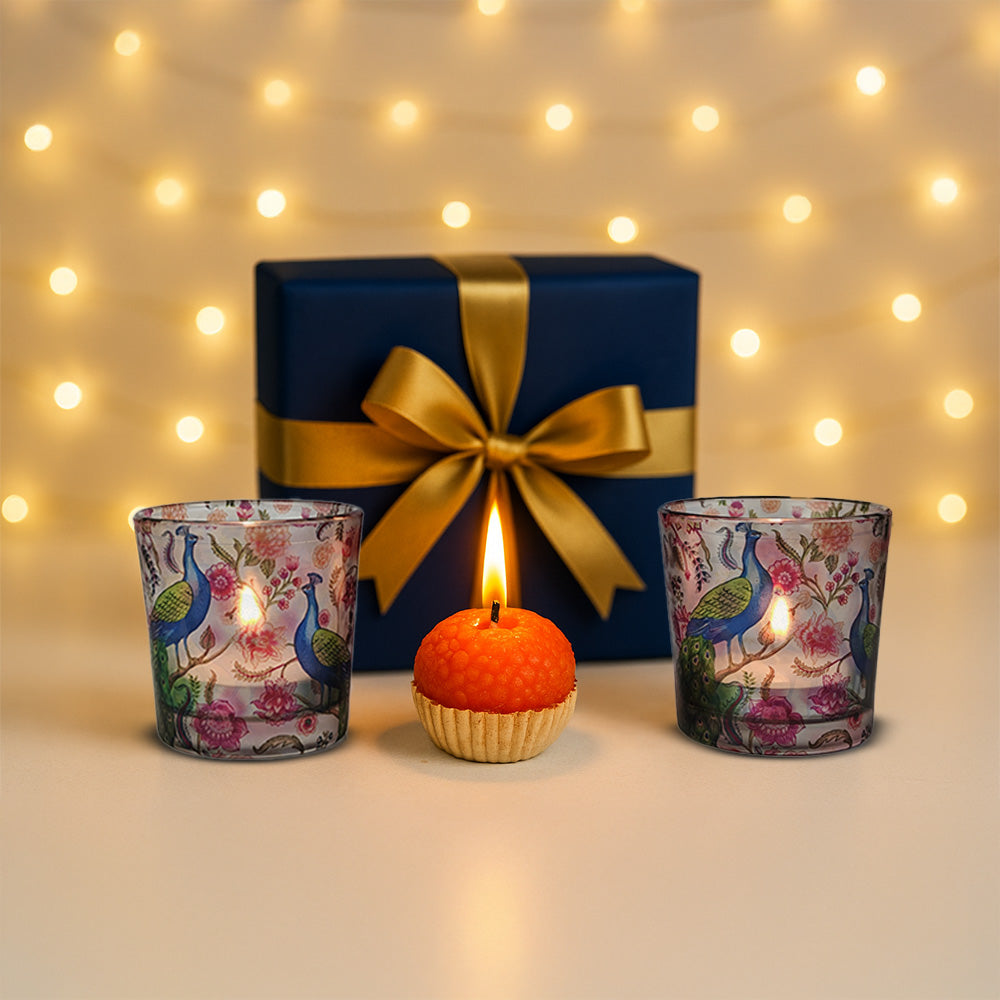 Glass Candle Votives X Laddoo Candle