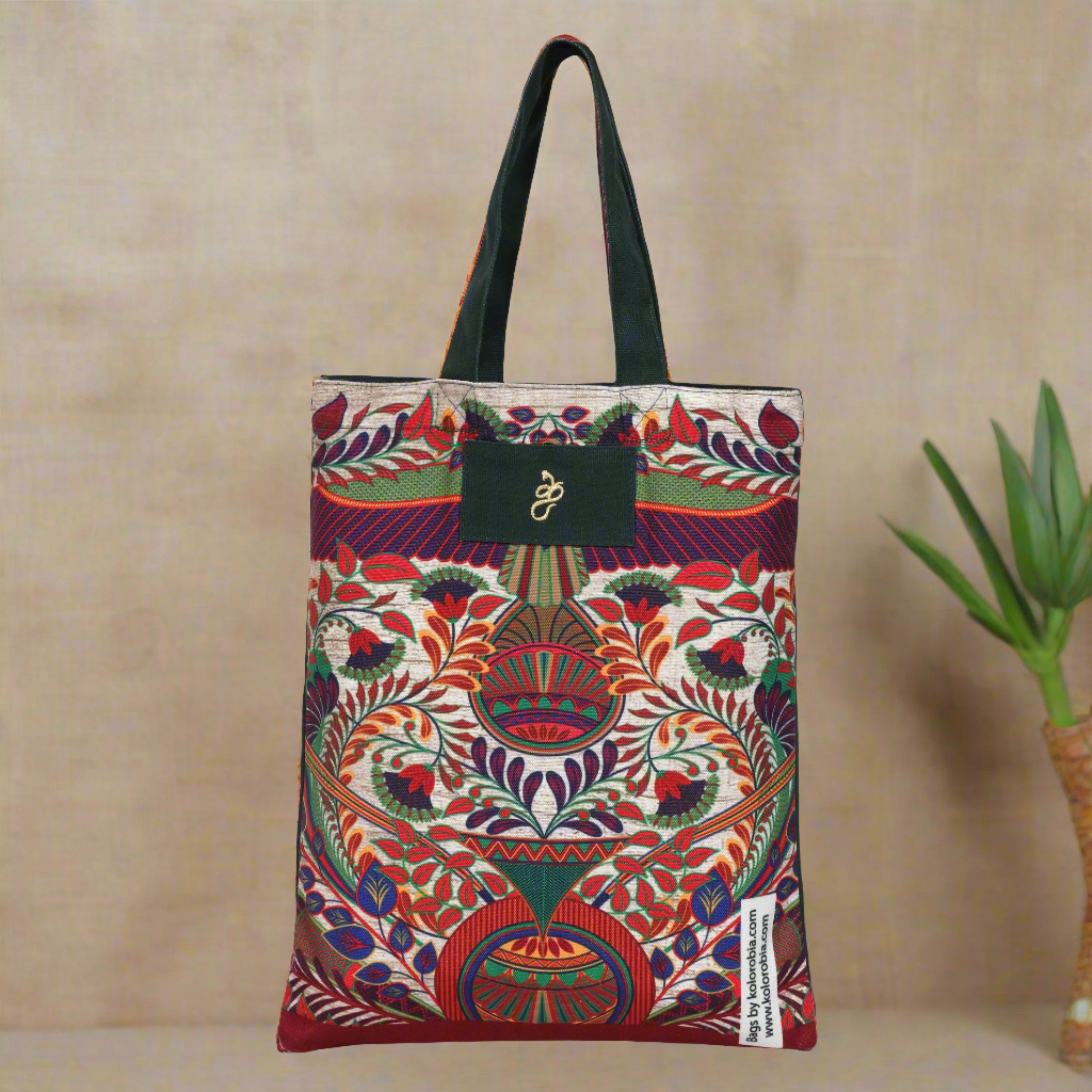 Ancient Egyptian Motif Jhola Shopper Bag