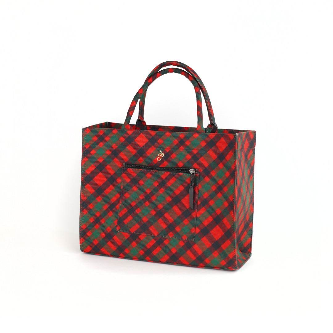 Rudolph Red Tartan Handbag - Large