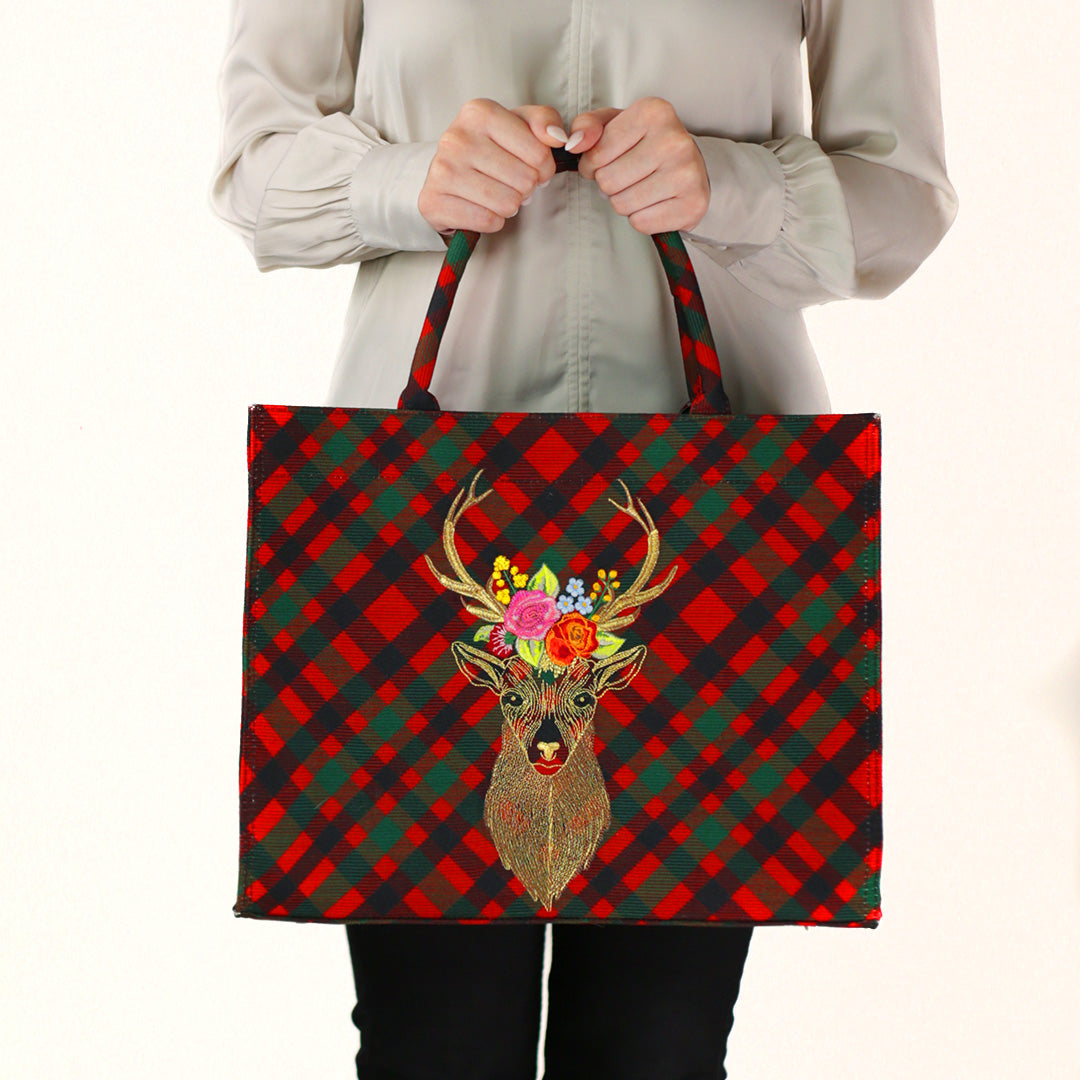 Rudolph Red Tartan Handbag - Large