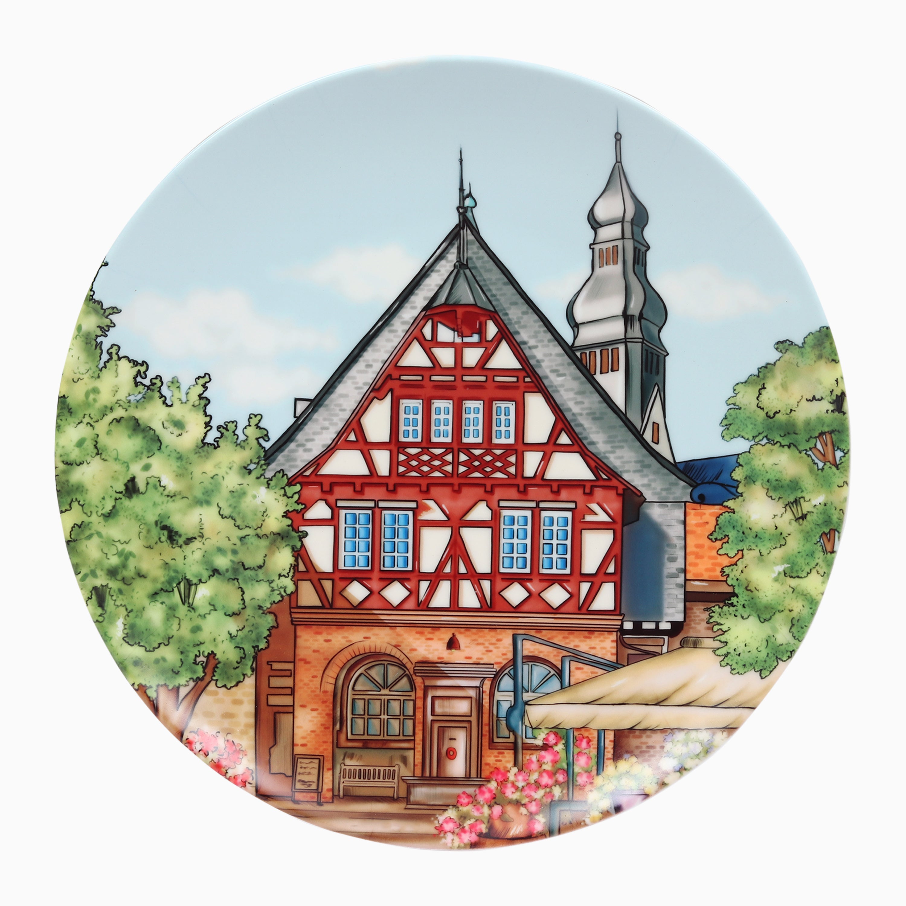 Decorative Wall Plate - European Architecture Germany (Matte Finish)