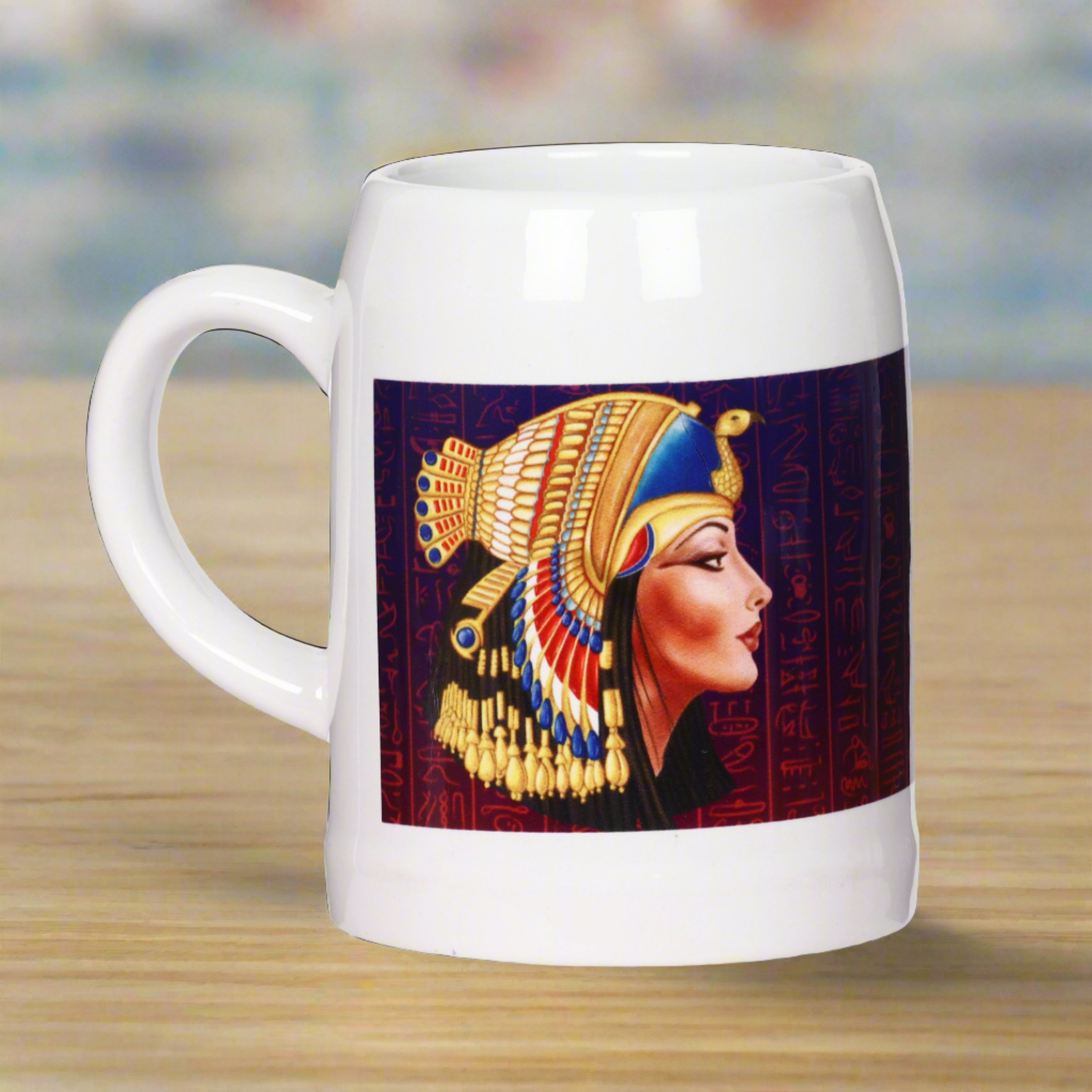 Beer Mugs | Gift for Father, Husband, Friends on Birthday| Kolorobia Beer Mugs - Egyptian Queen