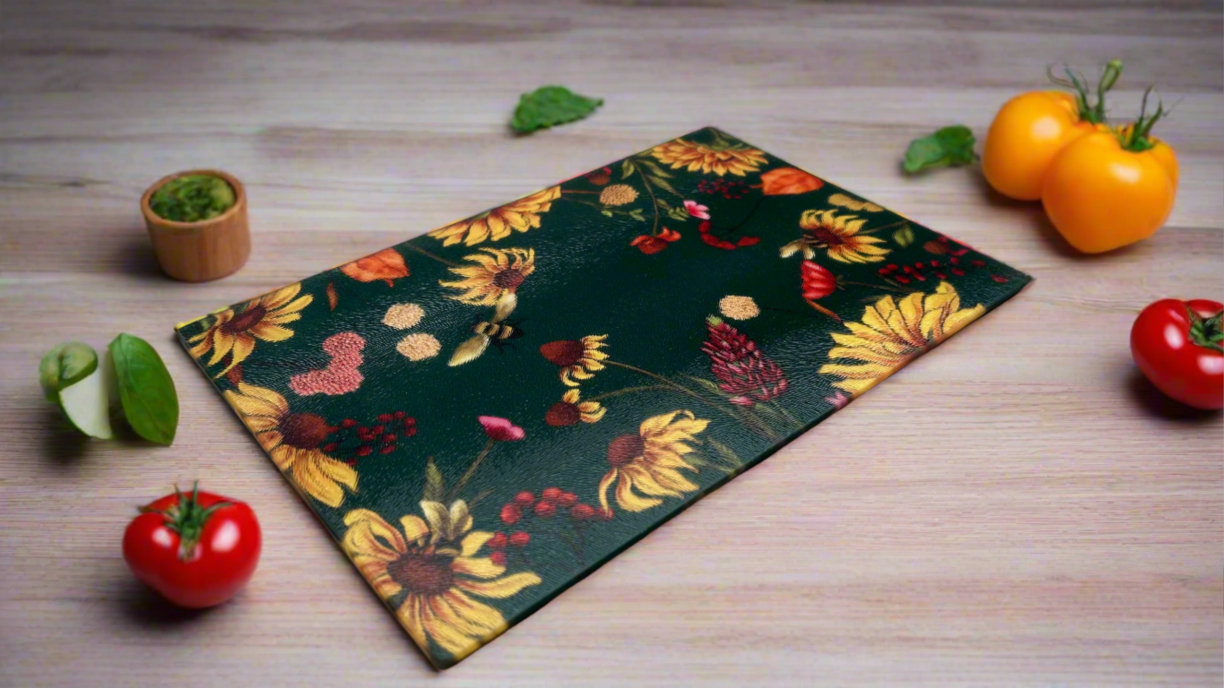 Chopping Board - Floral Bliss Green