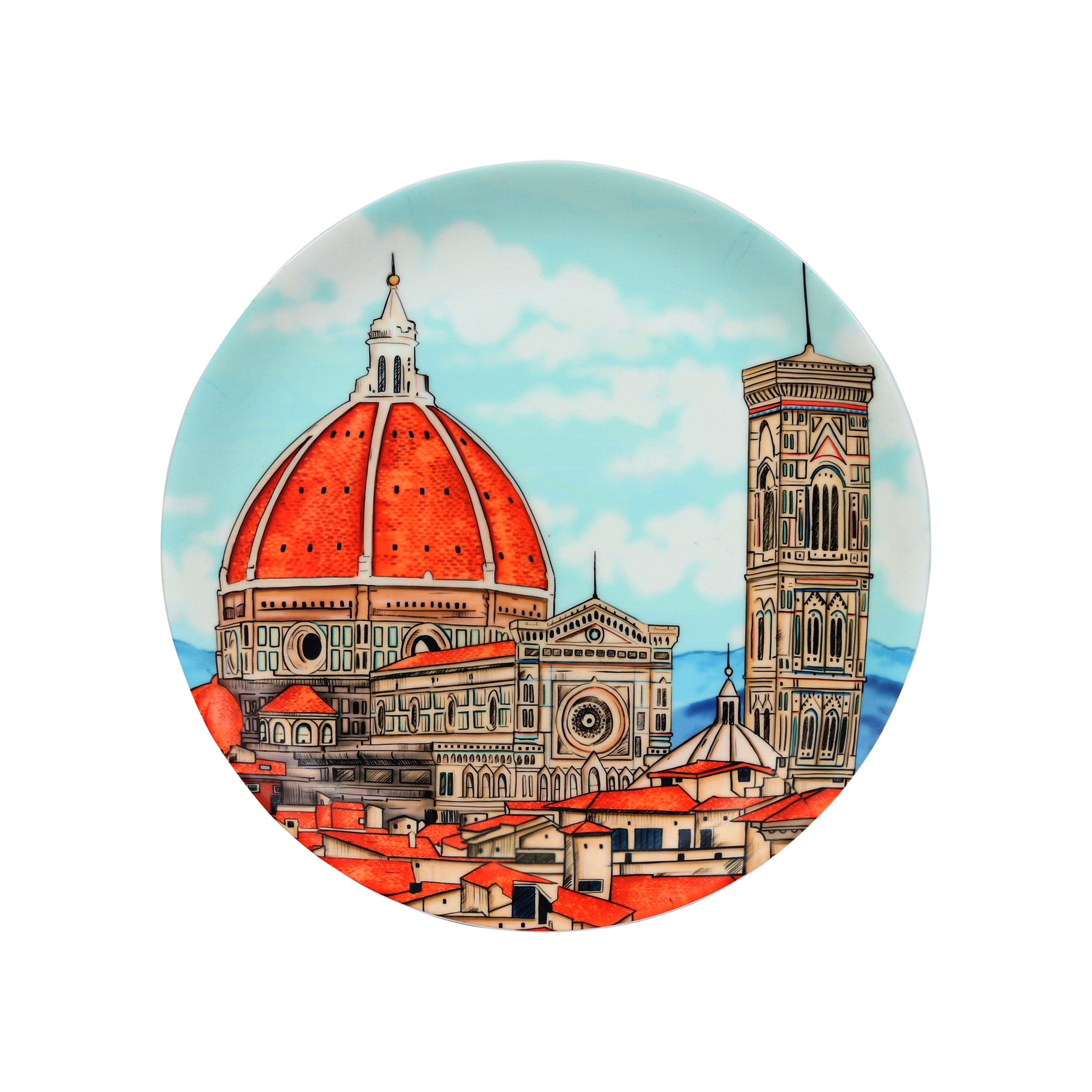 Decorative Wall Plate - European Architecture Florence Cathedral (Matte Finish)