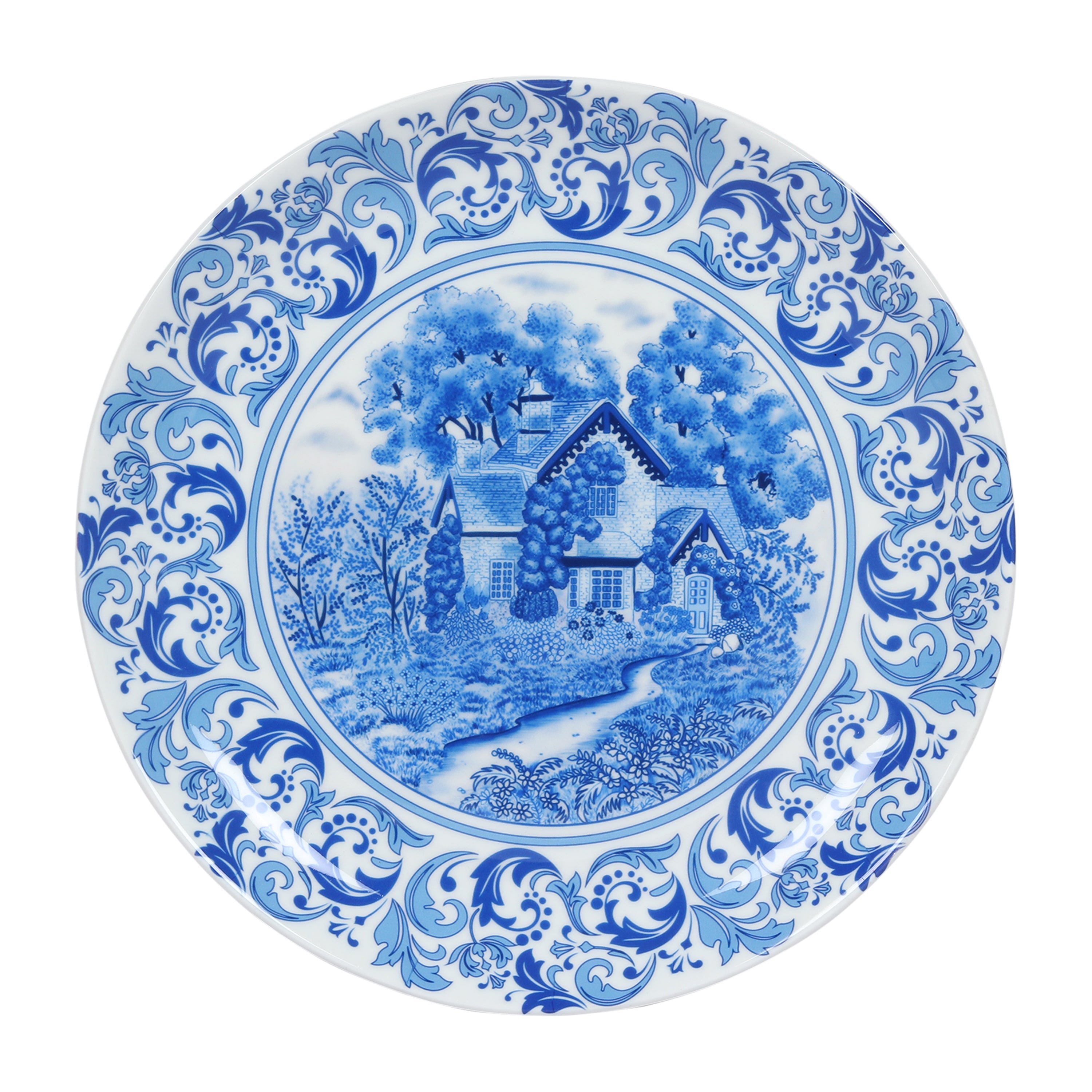 Decorative Wall Plate - Cottage Blue Pottery