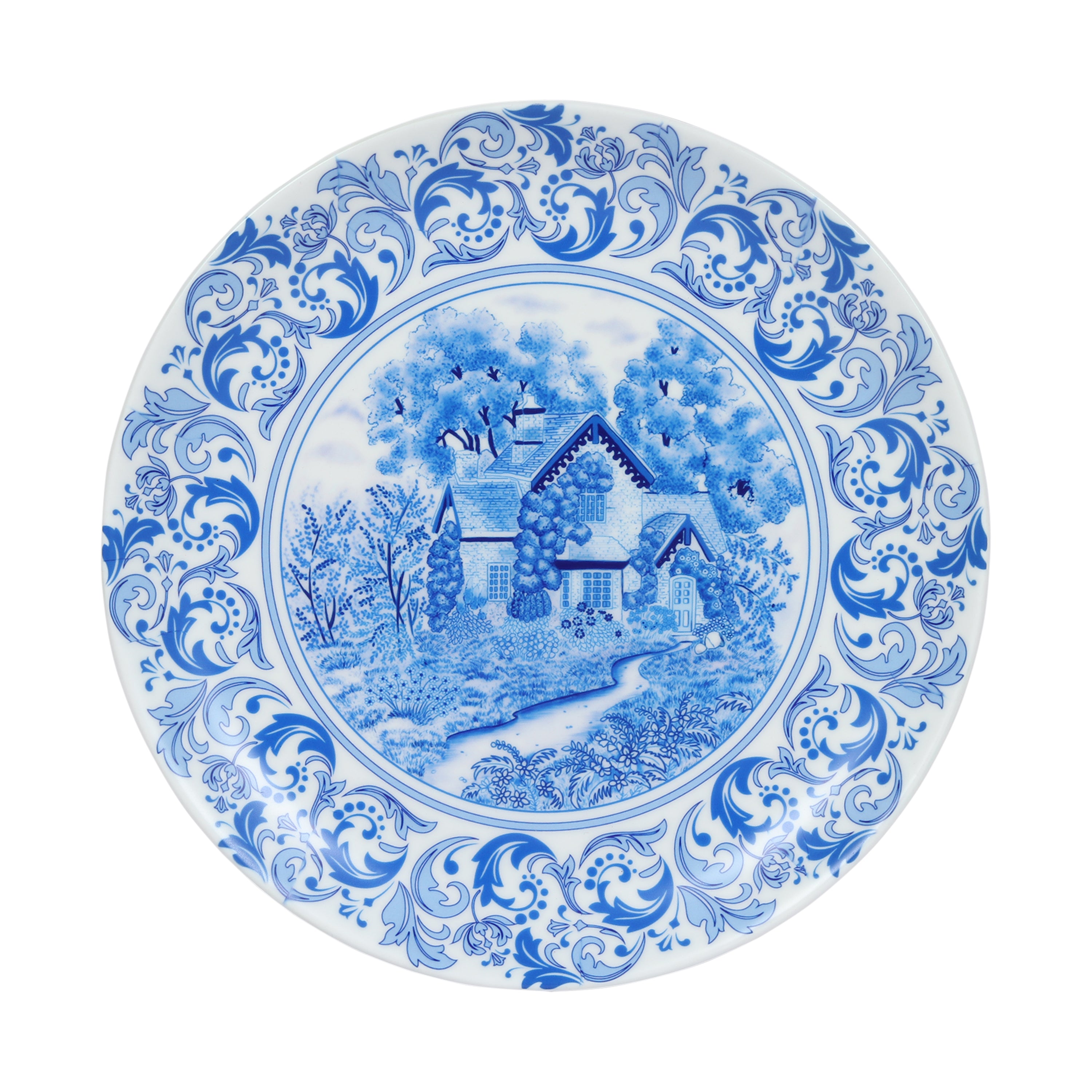 Decorative Wall Plate - Cottage Blue Pottery