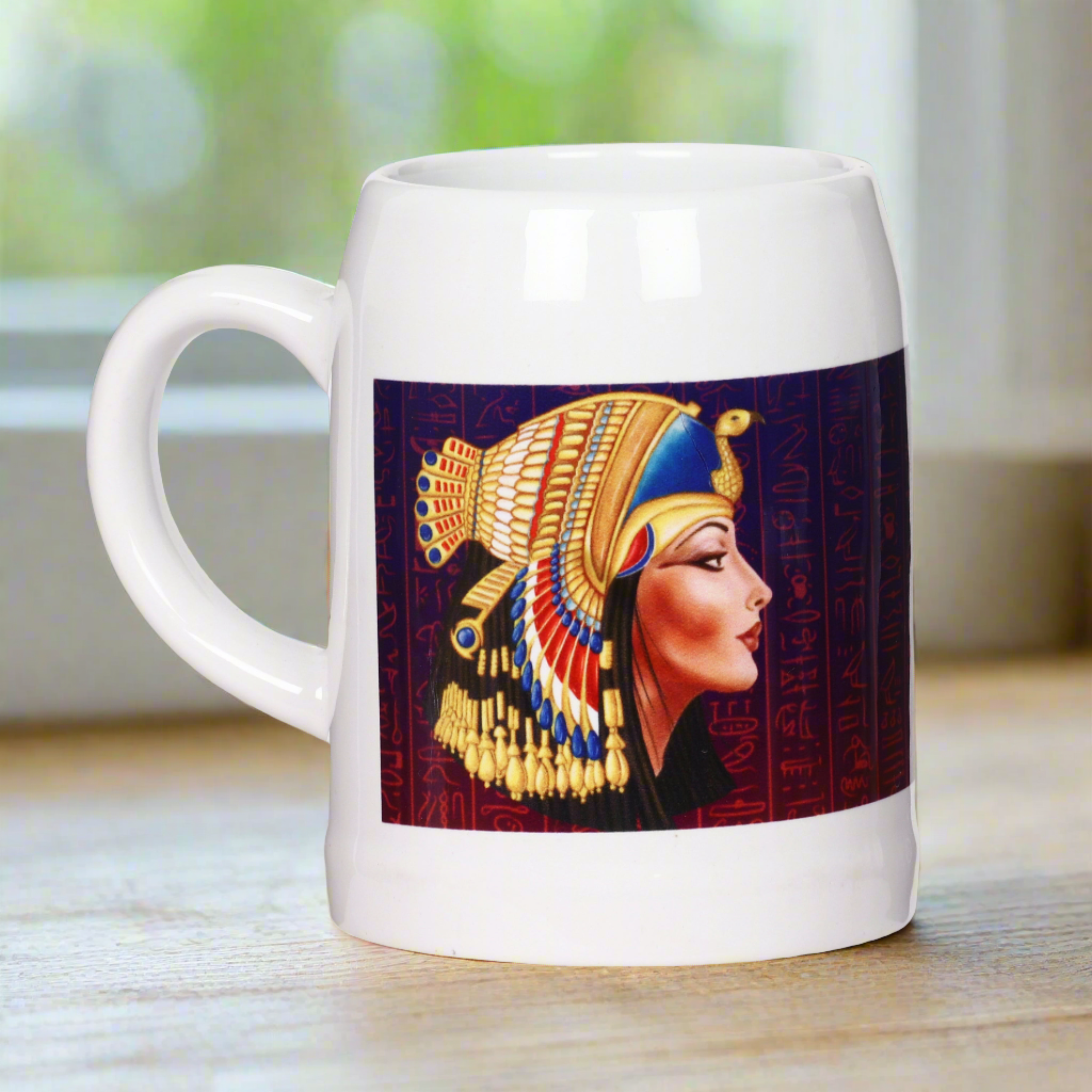 Beer Mugs | Gift for Father, Husband, Friends on Birthday| Kolorobia Beer Mugs - Egyptian Queen