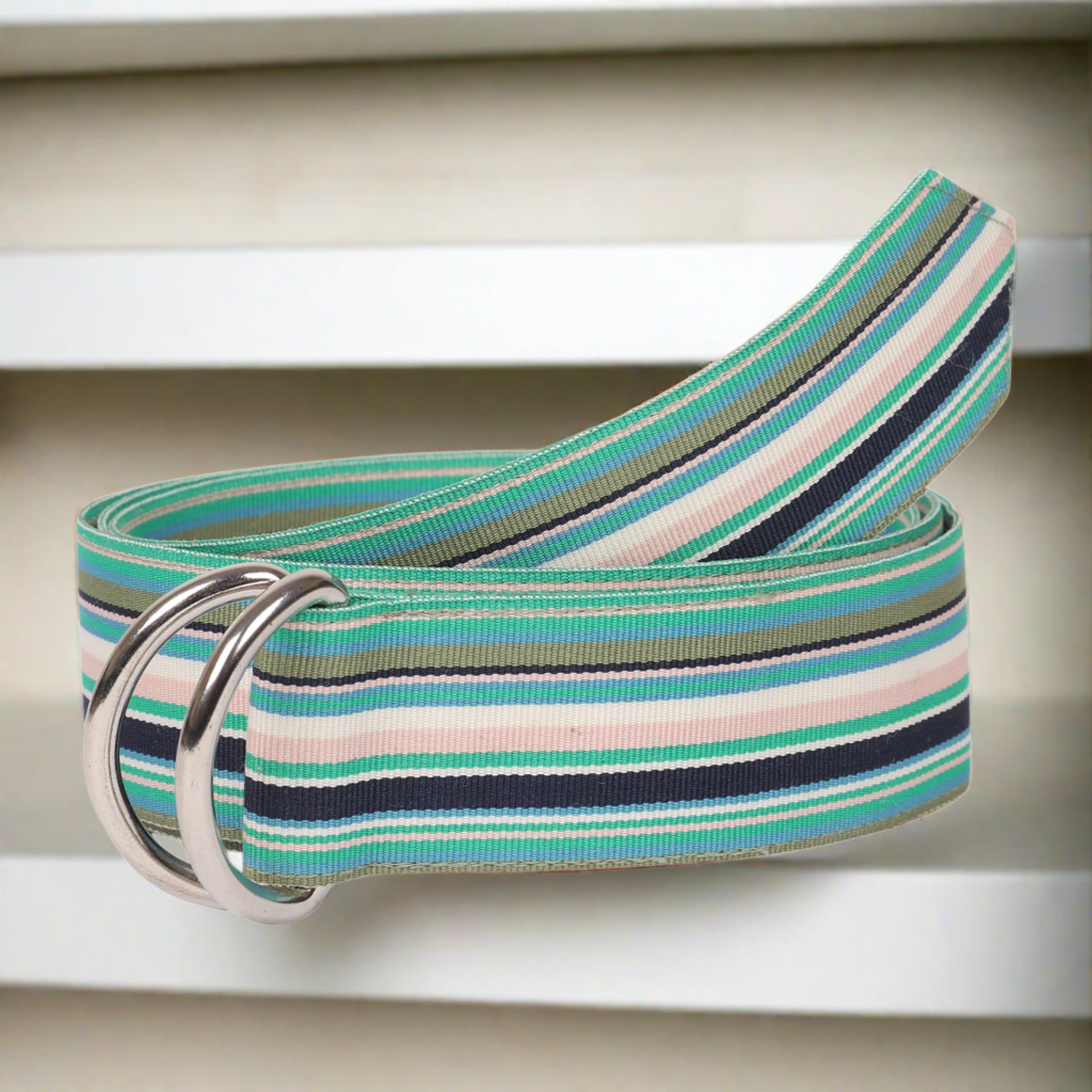 Opal Grosgrain Ribbon D-Ring Belt