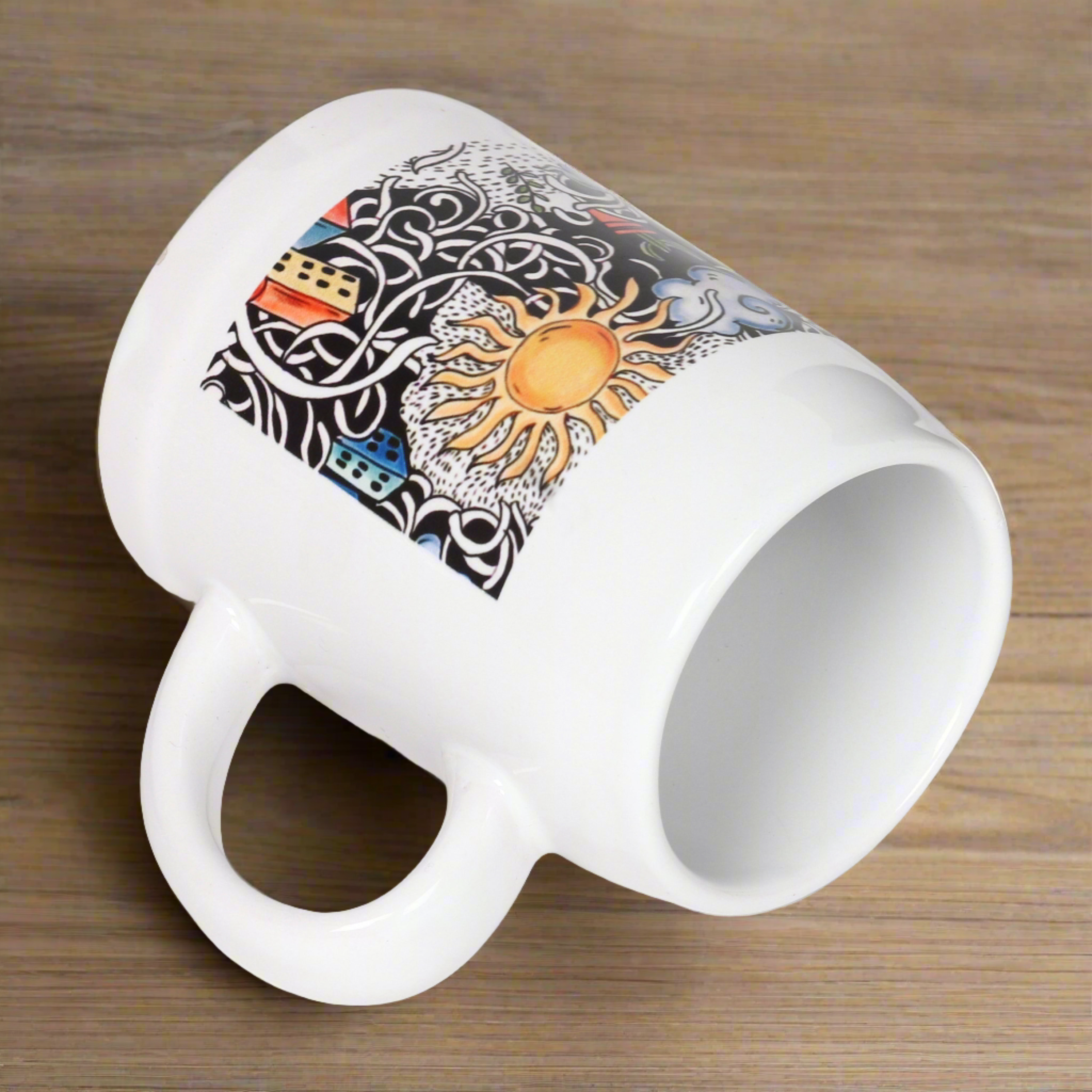 Beer Mugs - City Life Doodle Art